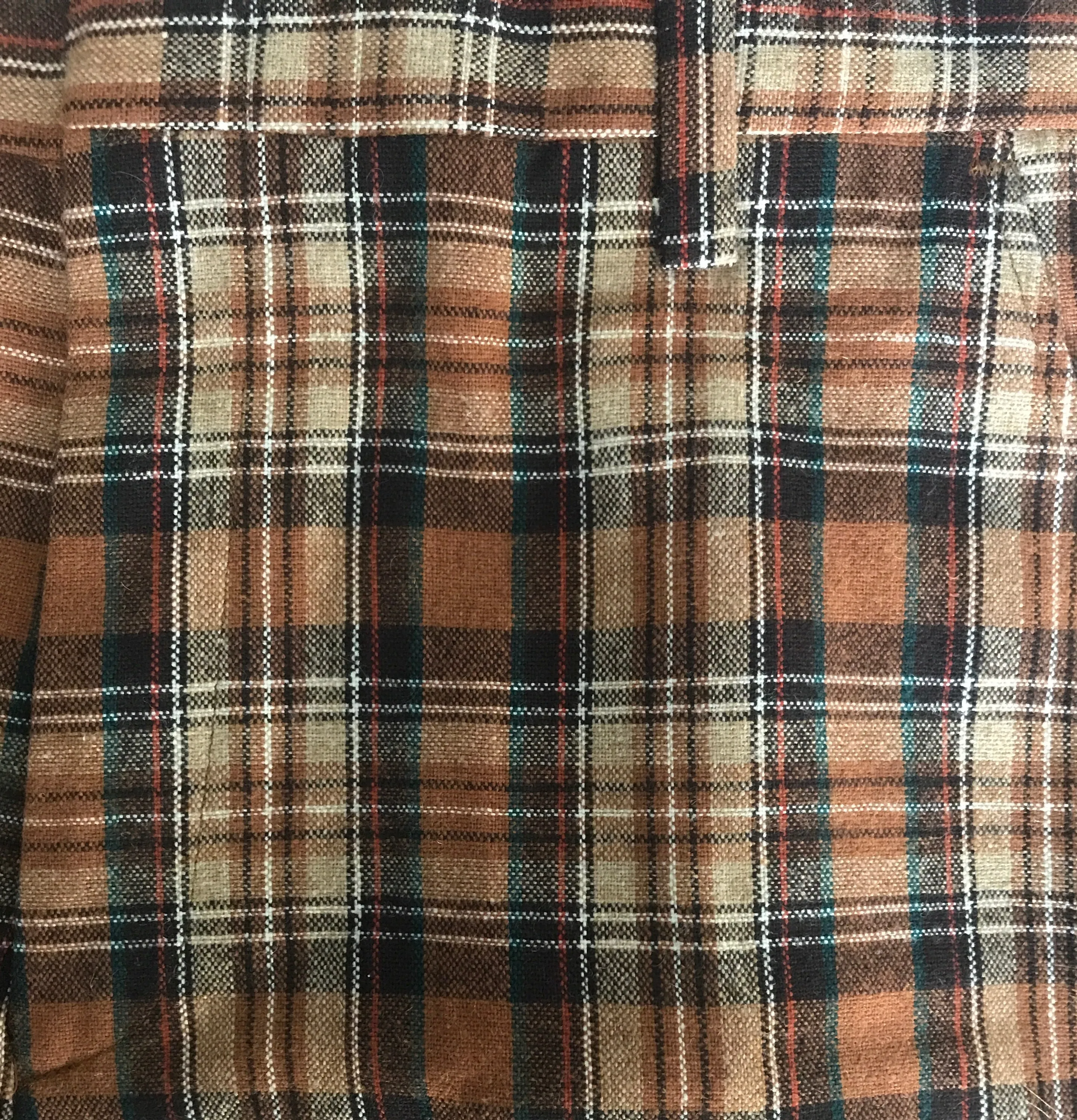 1970s Men's Unisex Vintage Wool Plaid Pants By Jantzen