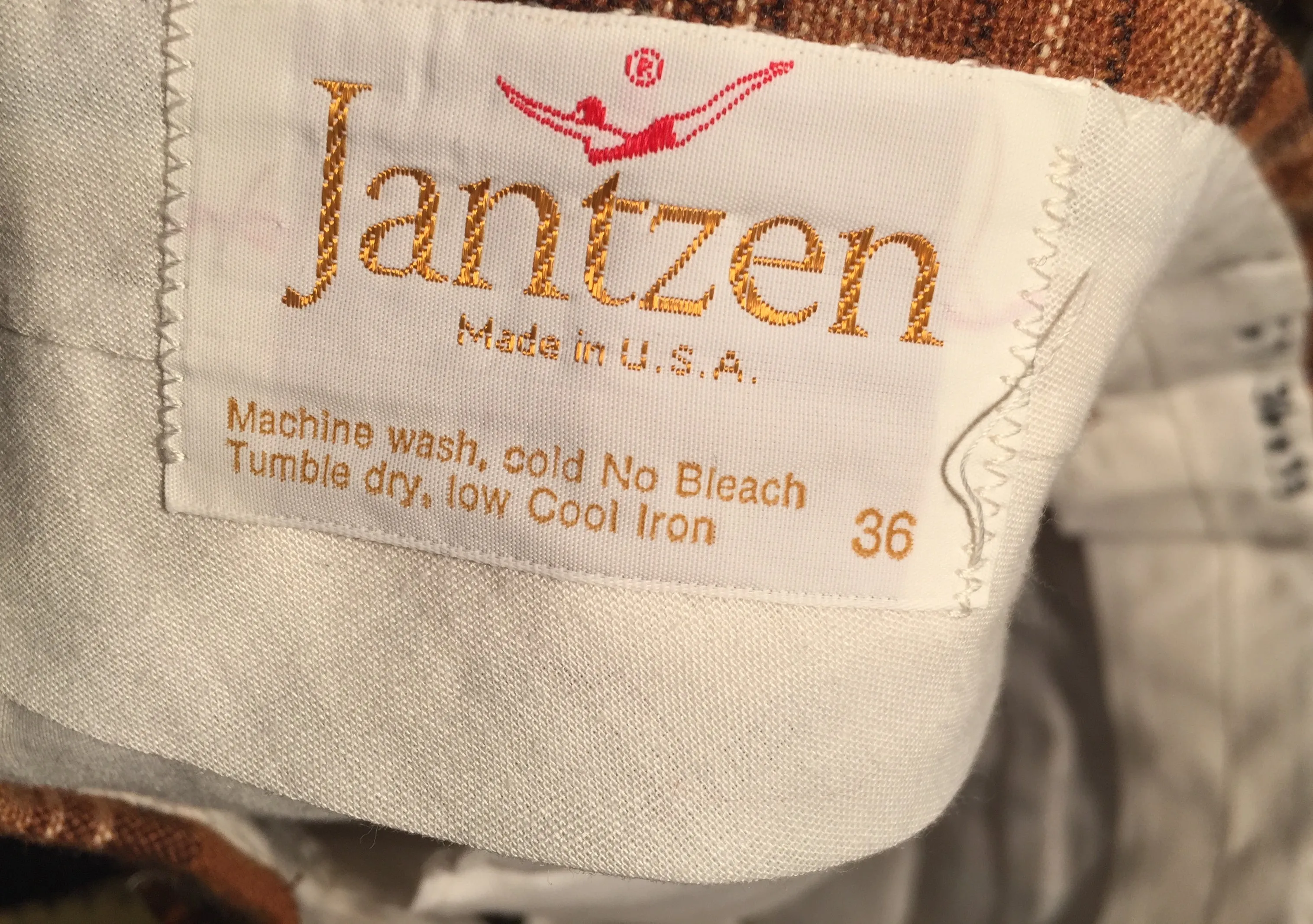 1970s Men's Unisex Vintage Wool Plaid Pants By Jantzen