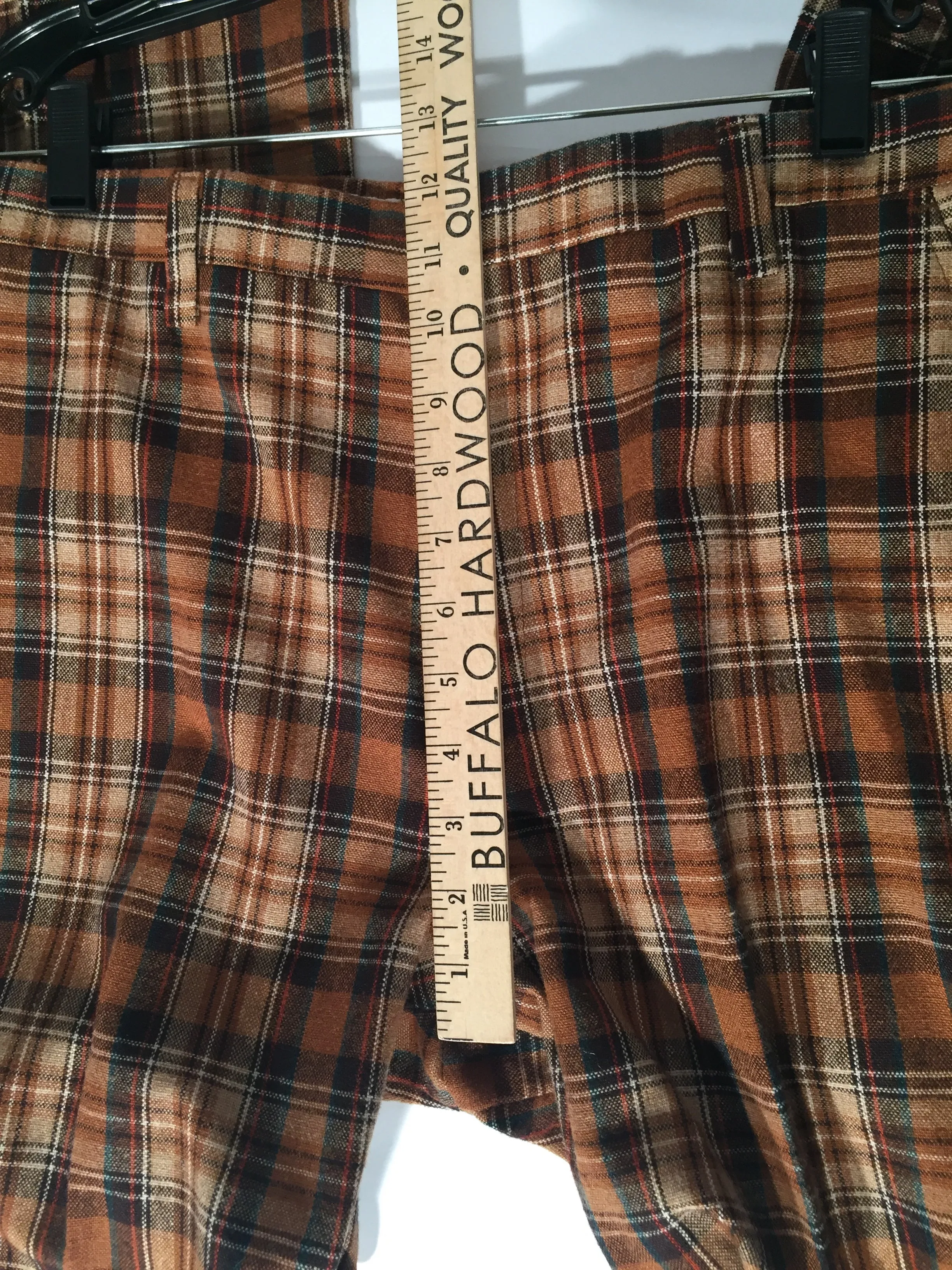 1970s Men's Unisex Vintage Wool Plaid Pants By Jantzen