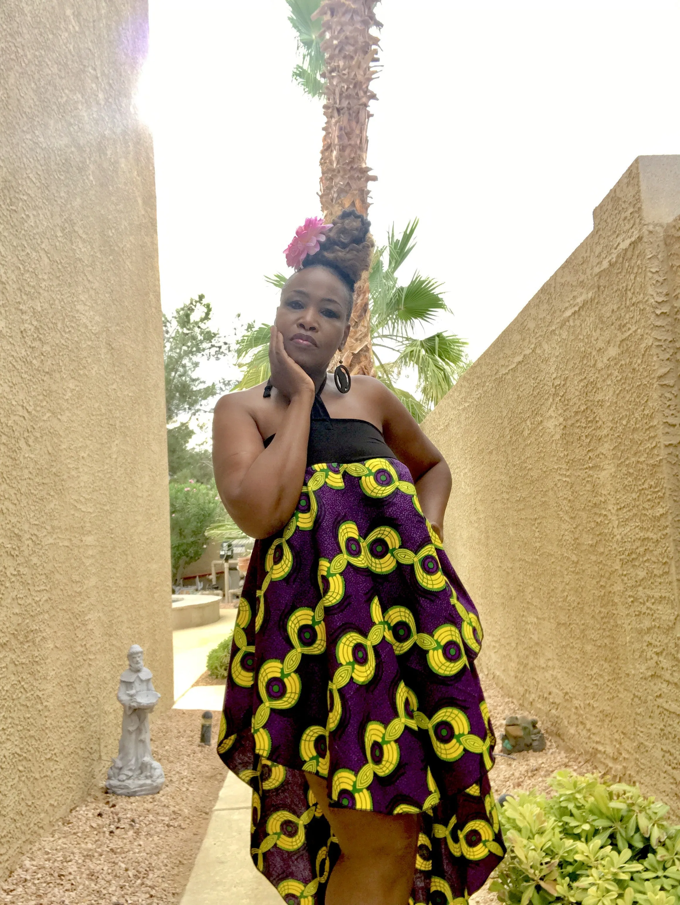 African Print Halter Top