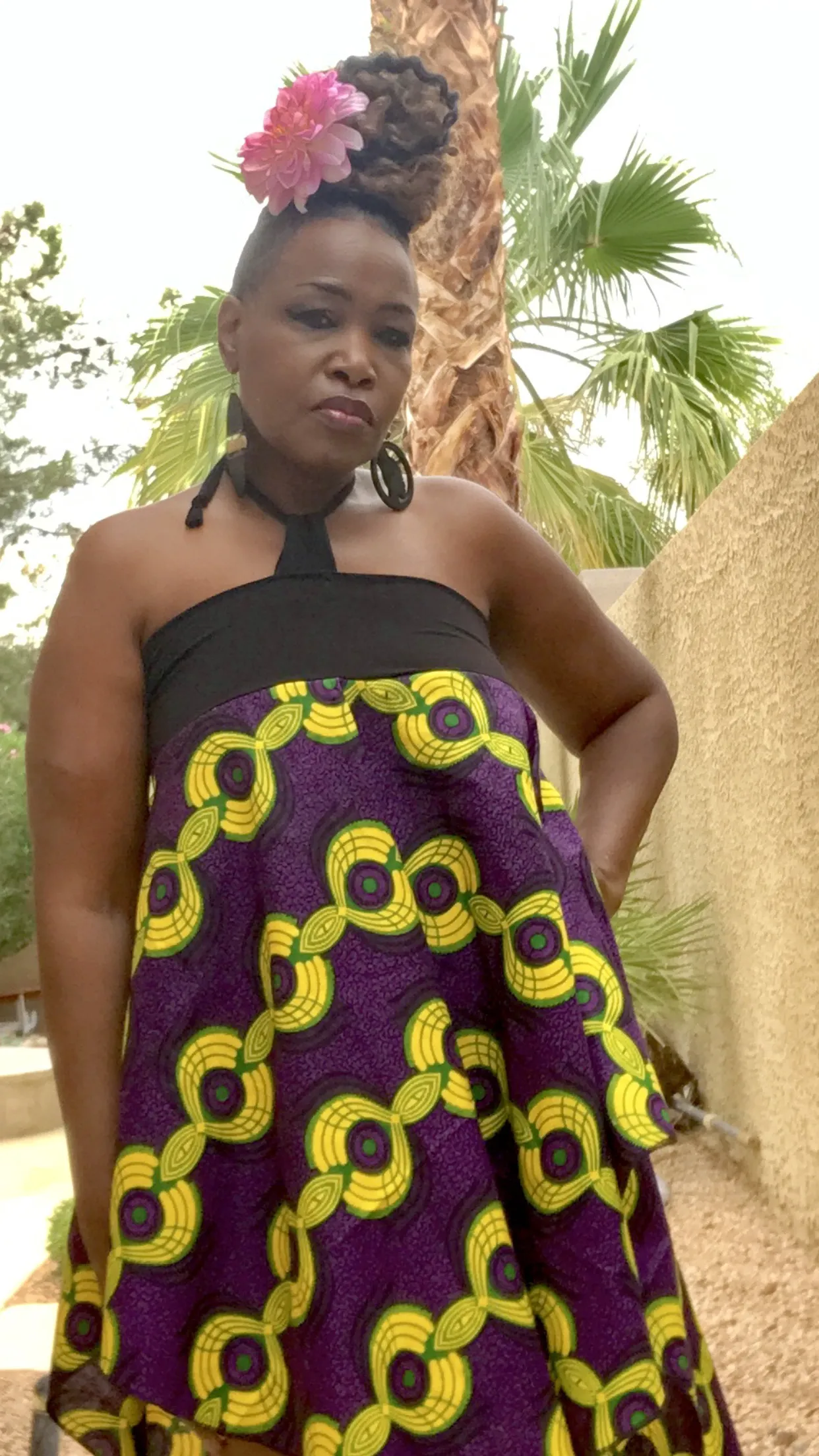 African Print Halter Top