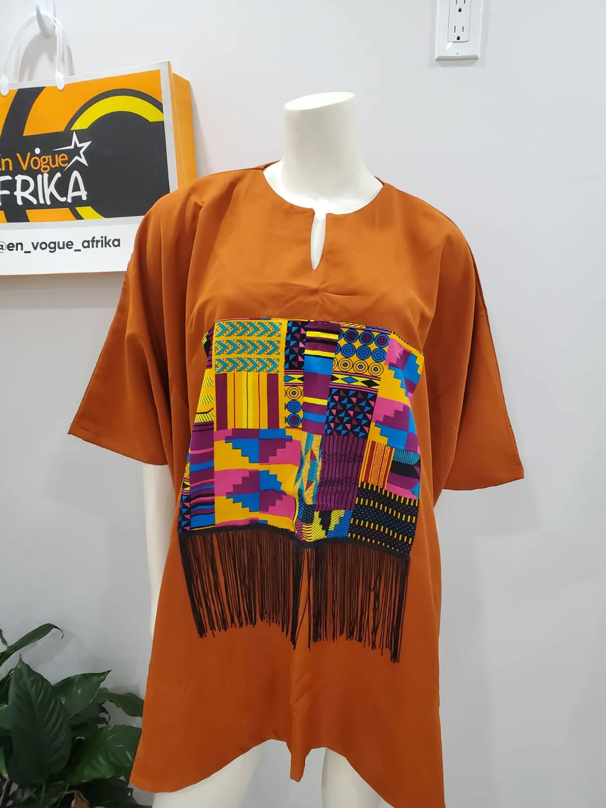 Afro Fringe Top