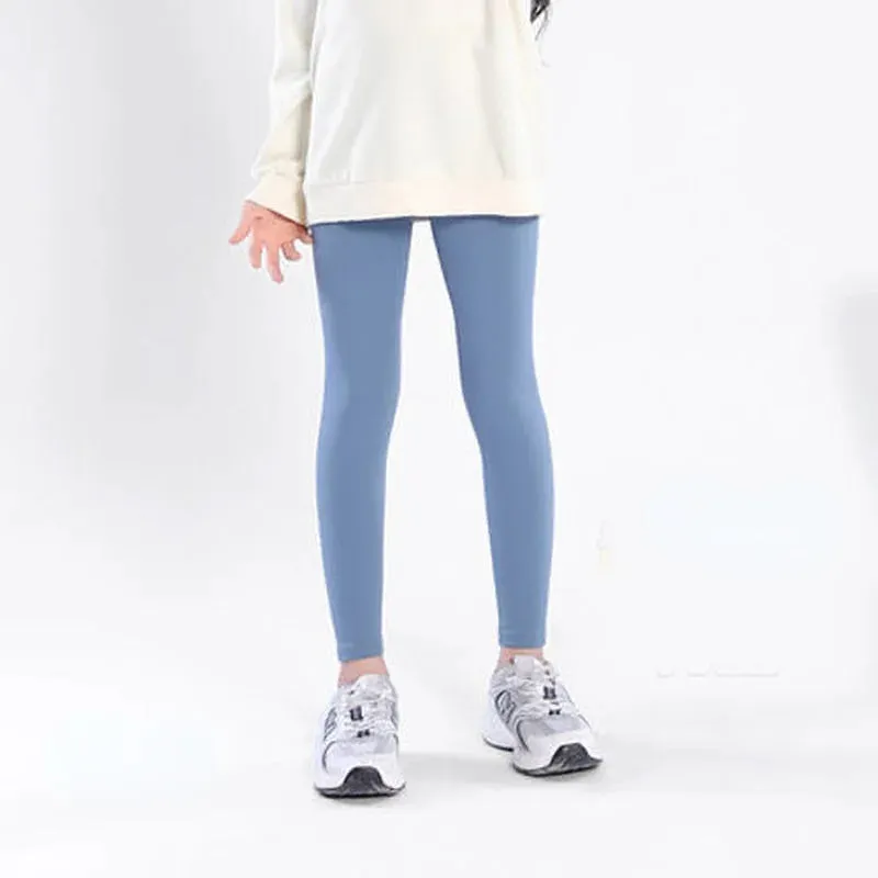 Autumn Solid Kid Leggings Girl Thin Tights Sweatpants 2 y Child Casual Ankle Length Pants Spring Toddler Skinny Cropped Trousers