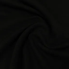 Black Merino Wool/Spandex Jersey Fabric - 225 GSM