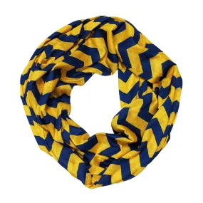 Blue & Gold Chevron Infinity Scarf