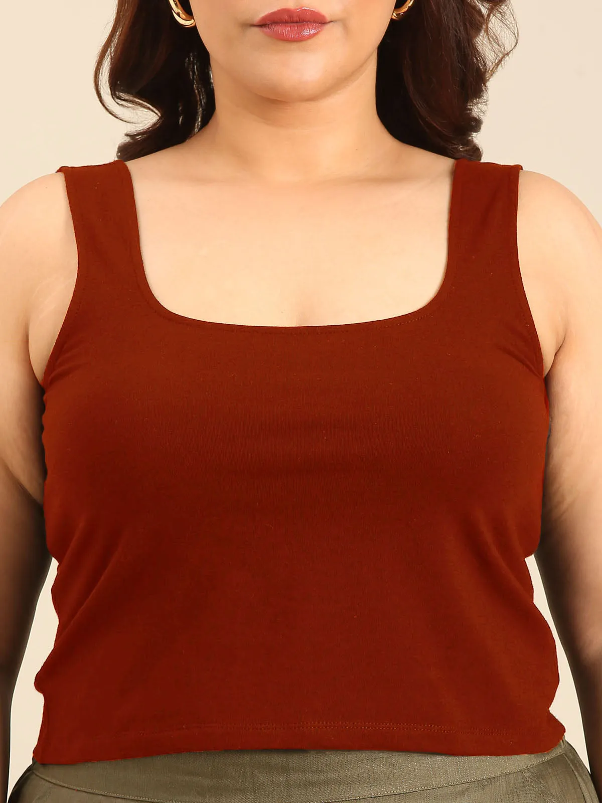 Burgundy Crop Top
