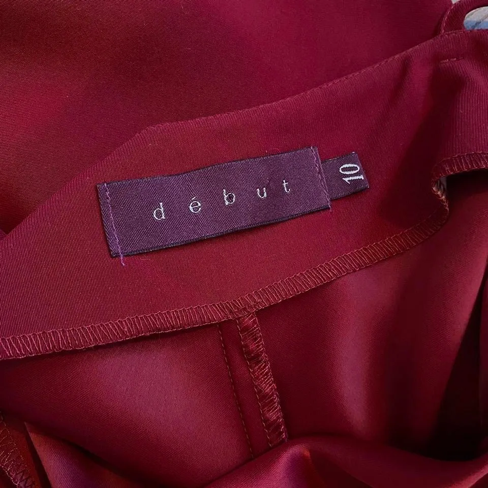 Burgundy Debut slip dress UK 16