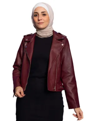 Burgundy Leather Jacket