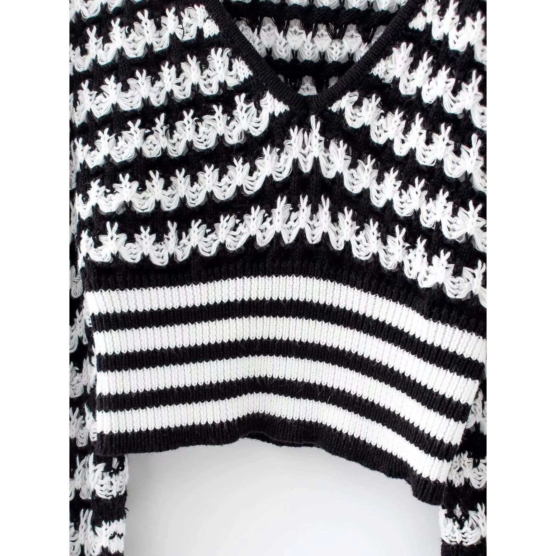 Casual Knitted Cropped Sweater