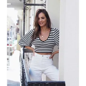 Casual Knitted Cropped Sweater