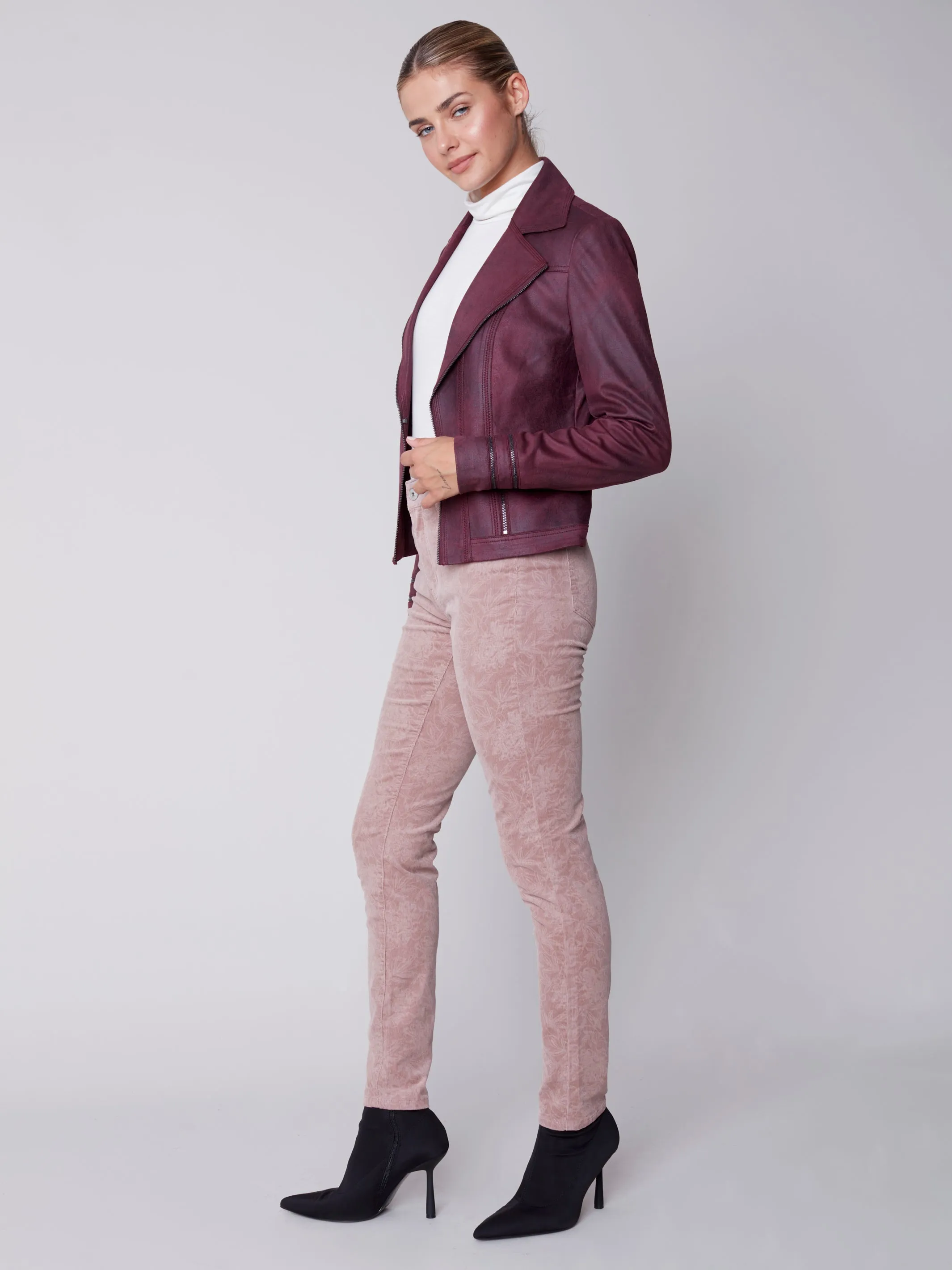 Charlie B Fall 2023-C5370P-729B-Corduroy Pant-Powder