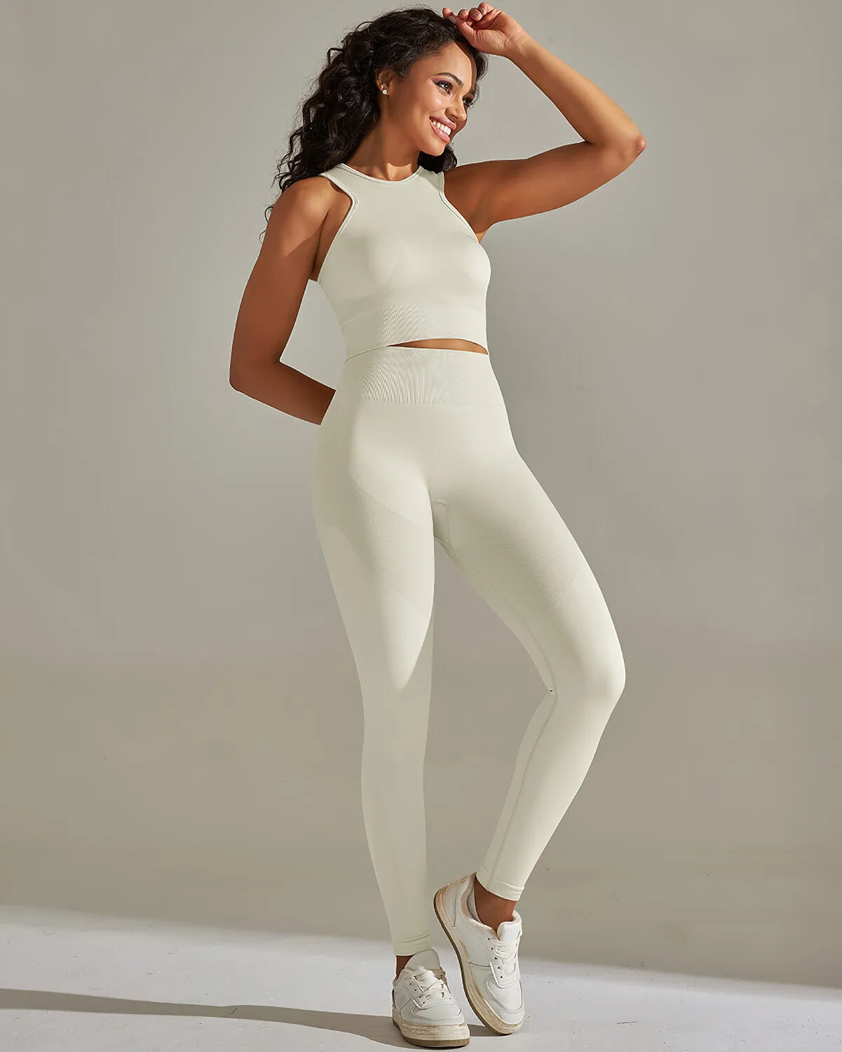 Cleo Seamless Leggings - White