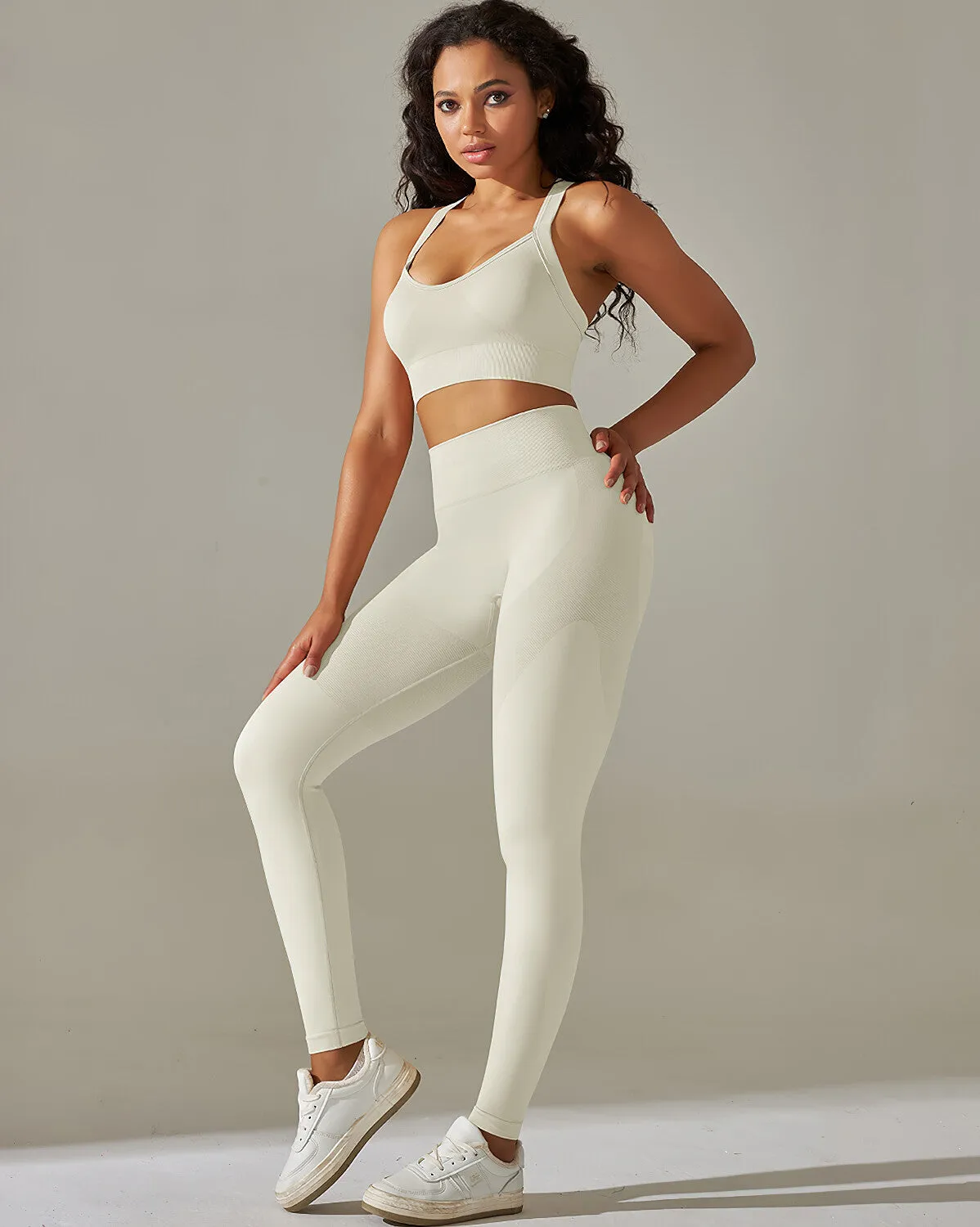 Cleo Seamless Leggings - White