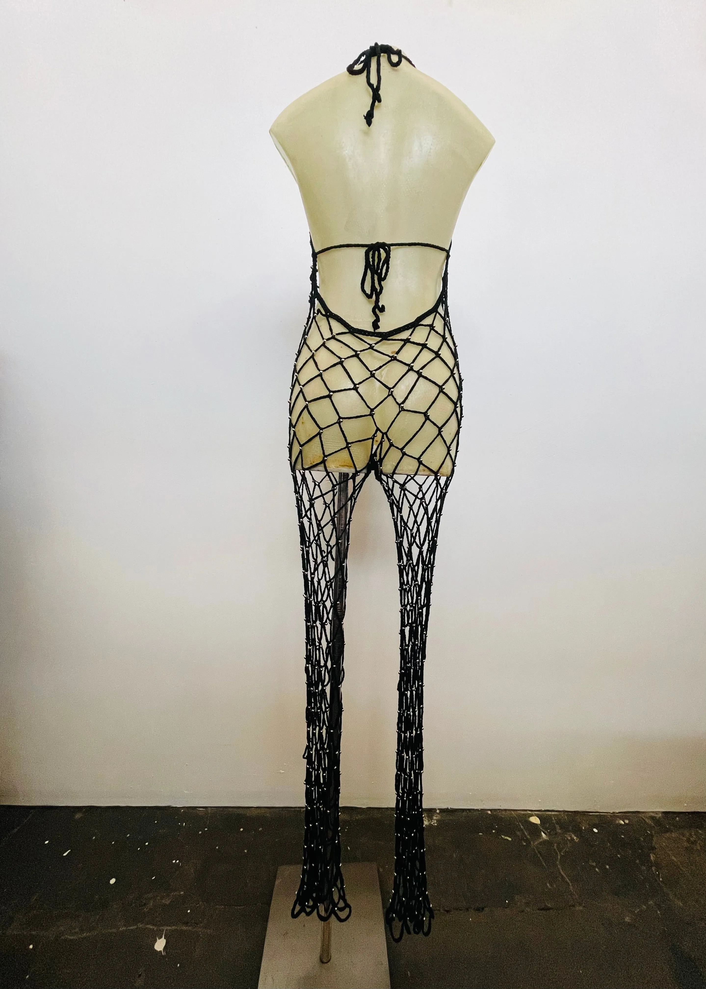 Crochet Embellished Flared Jumpsuit