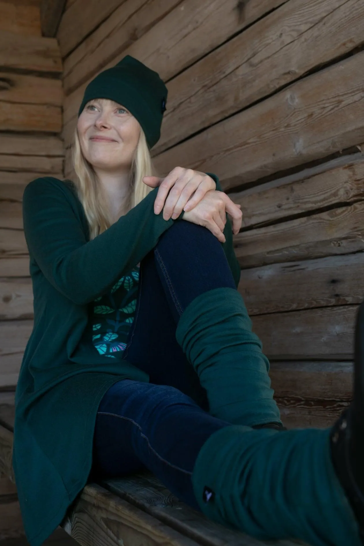 Dark Green 100% Washable Merino Wool Interlock Fabric