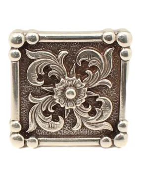 Double S Flower Square Scarf Slide
