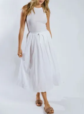 Eyelet Midi Skirt