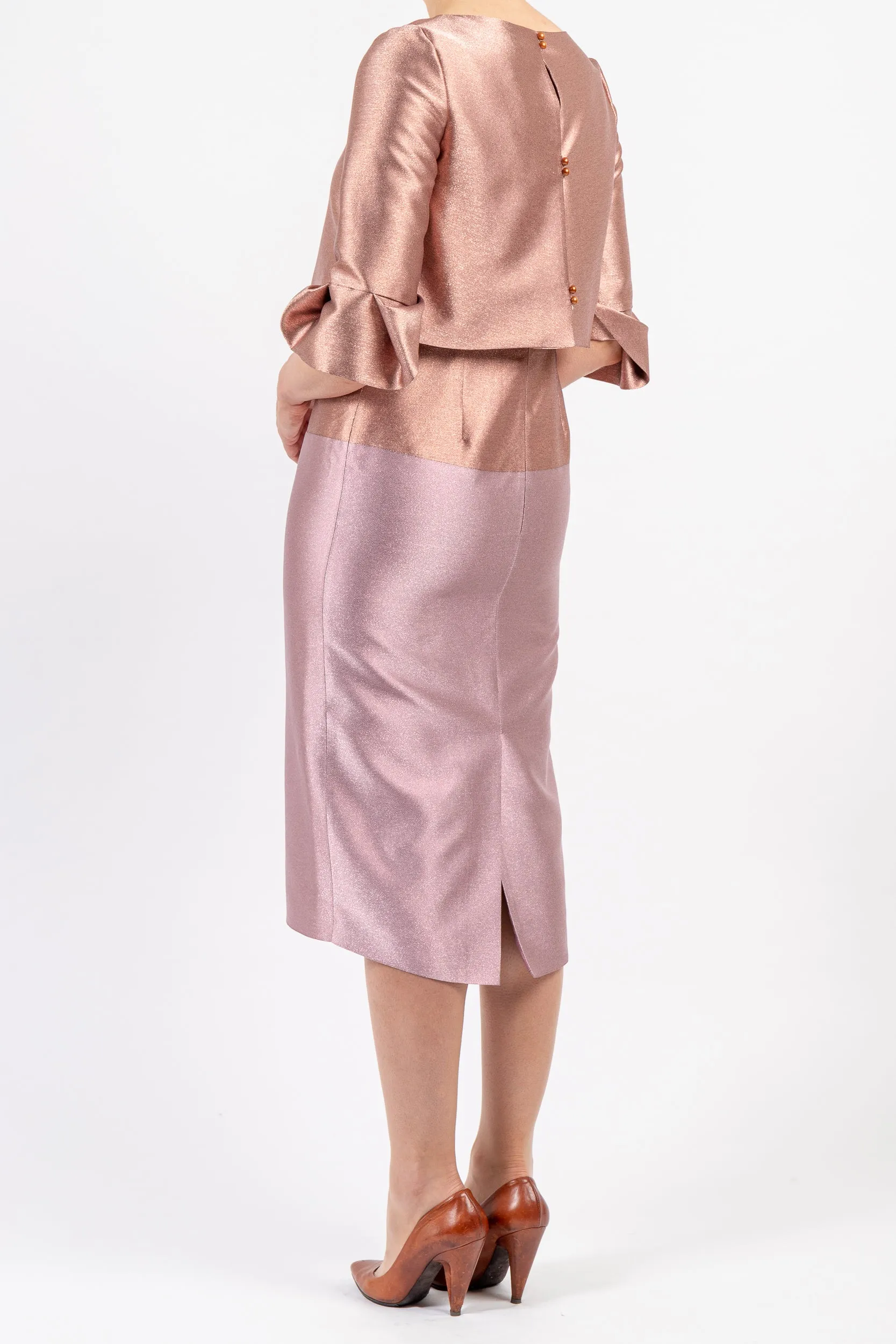 Fely Campo metallic dress & jacket 48751