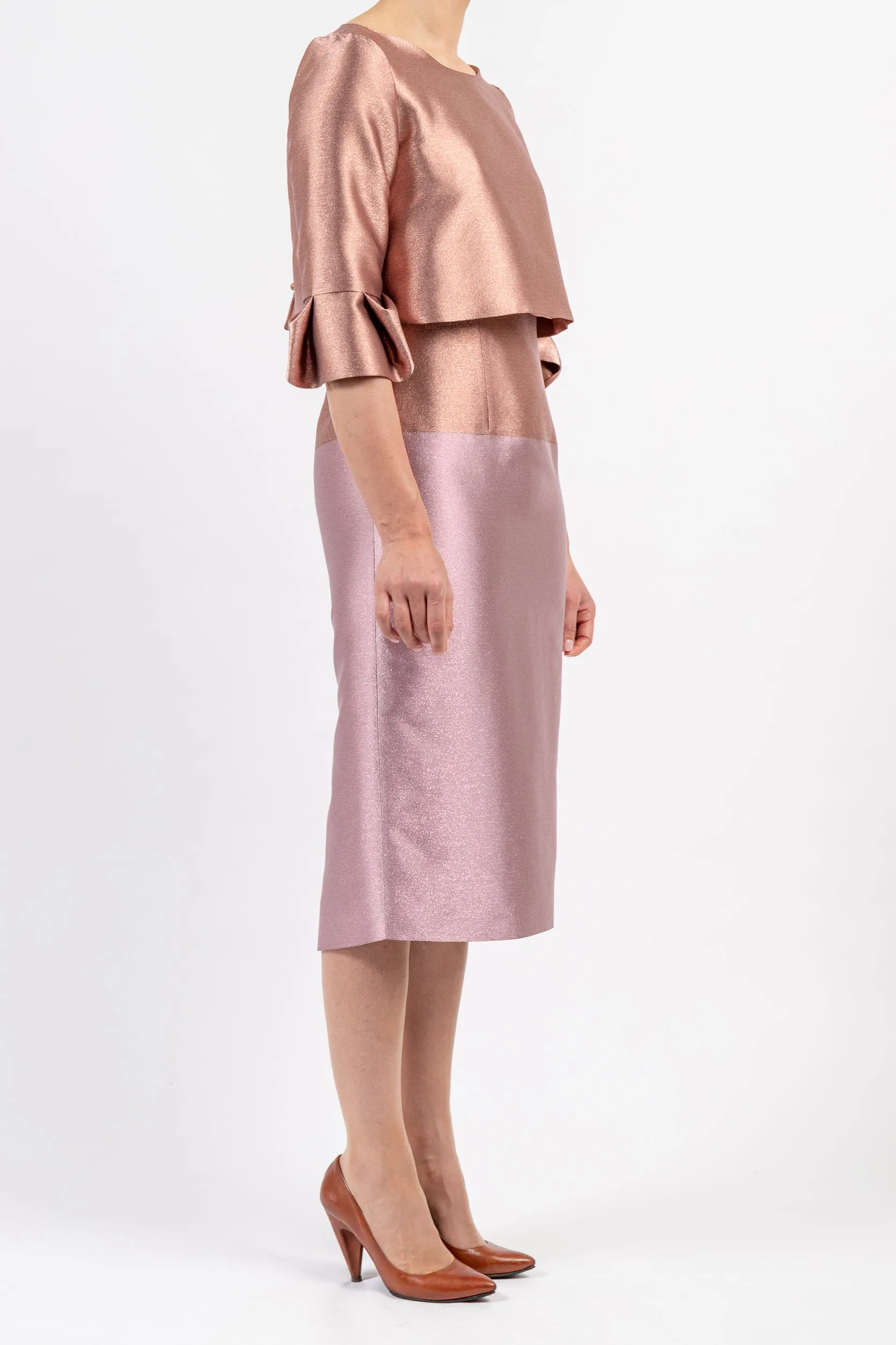 Fely Campo metallic dress & jacket 48751