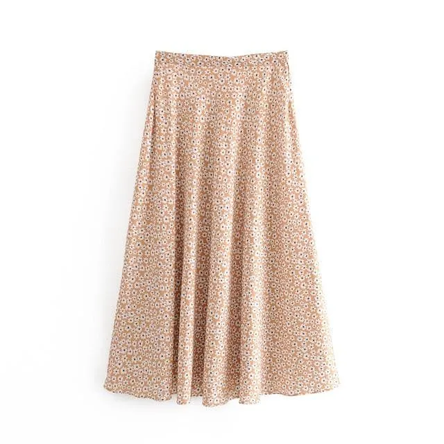 FLORAL CROP TOP AND MIDI SKIRT