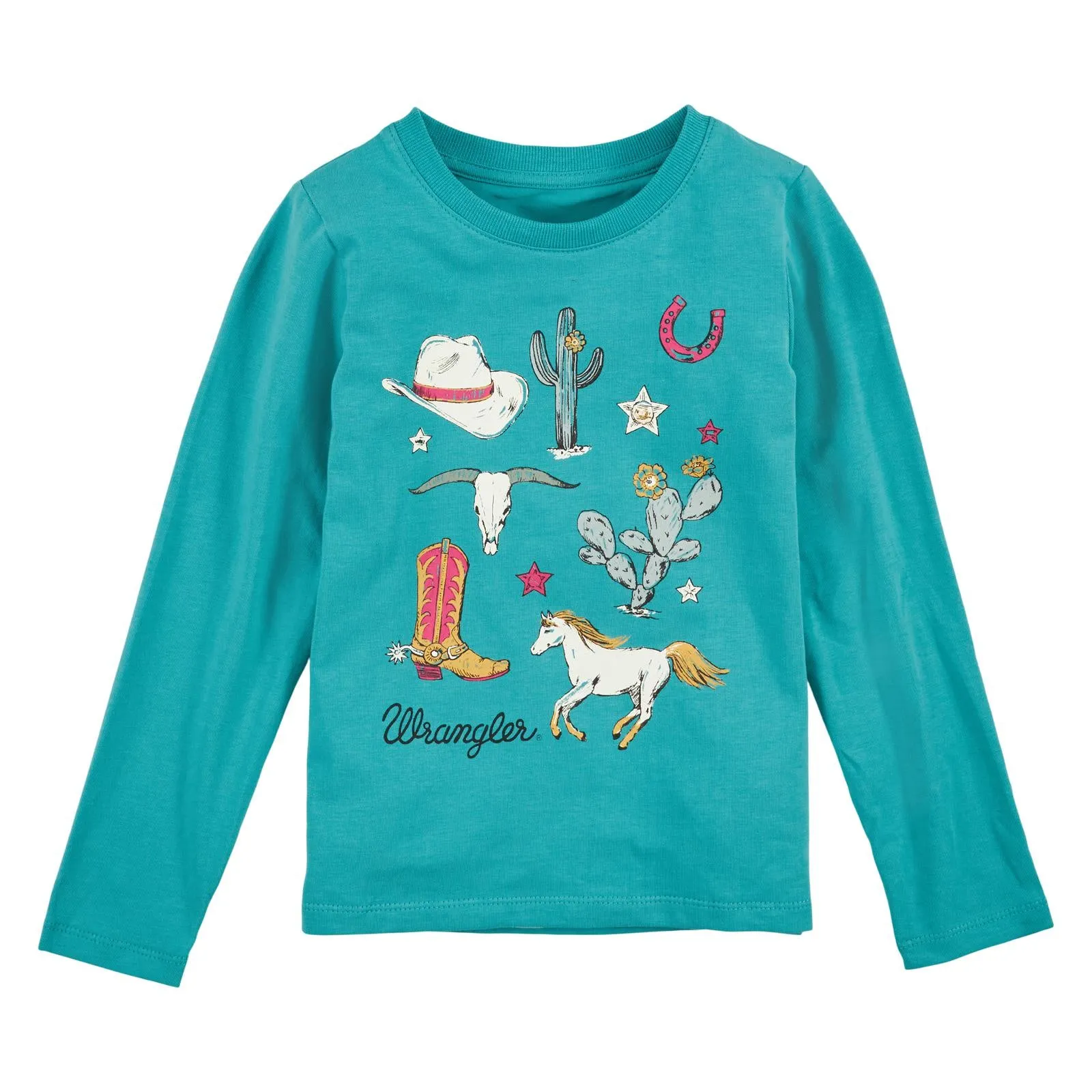 GIRLS LS KNIT GRAPHIC TEE SHIRT