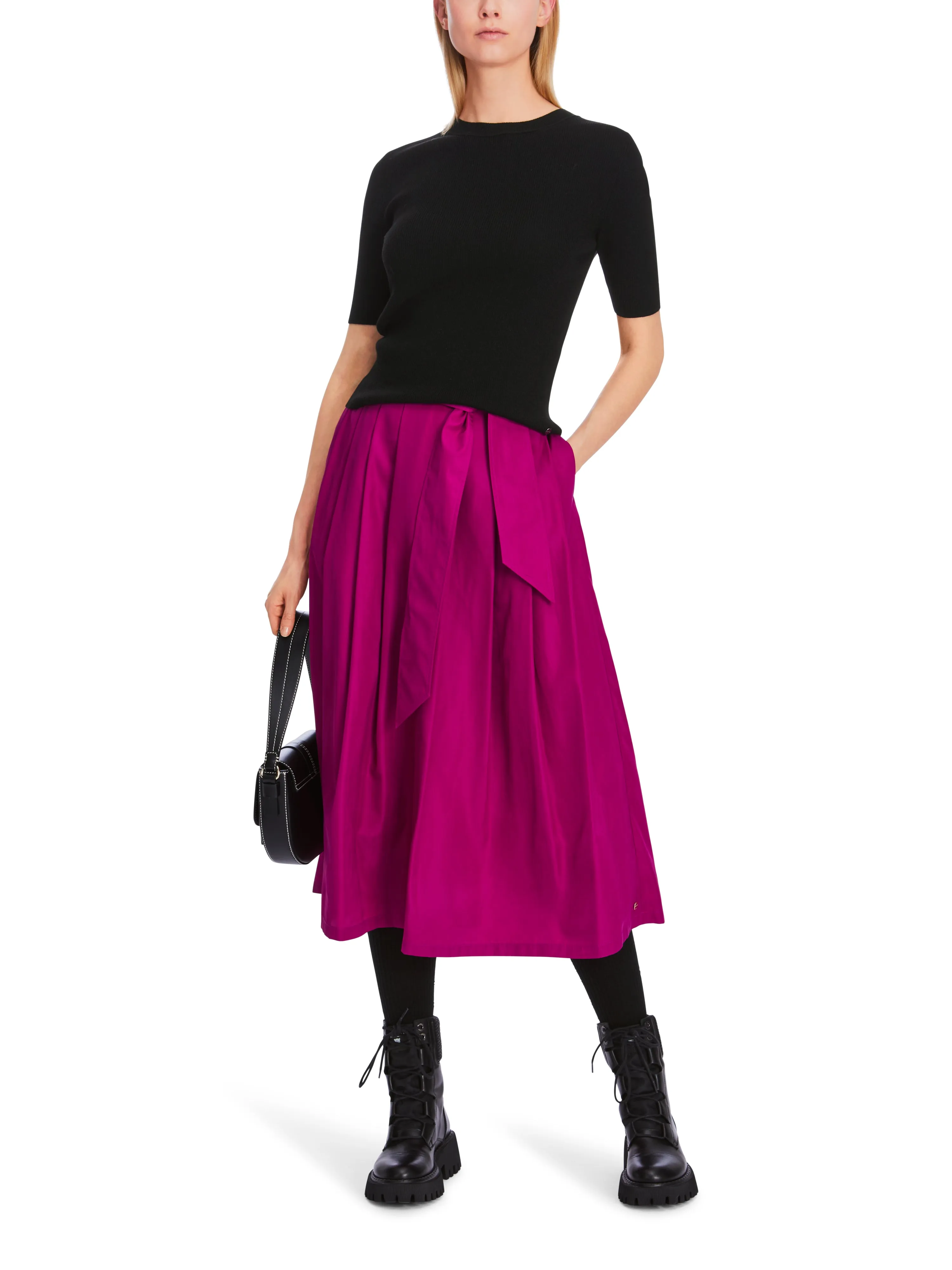 GLITTER WOOL SHORT SLEEVE SWEATER