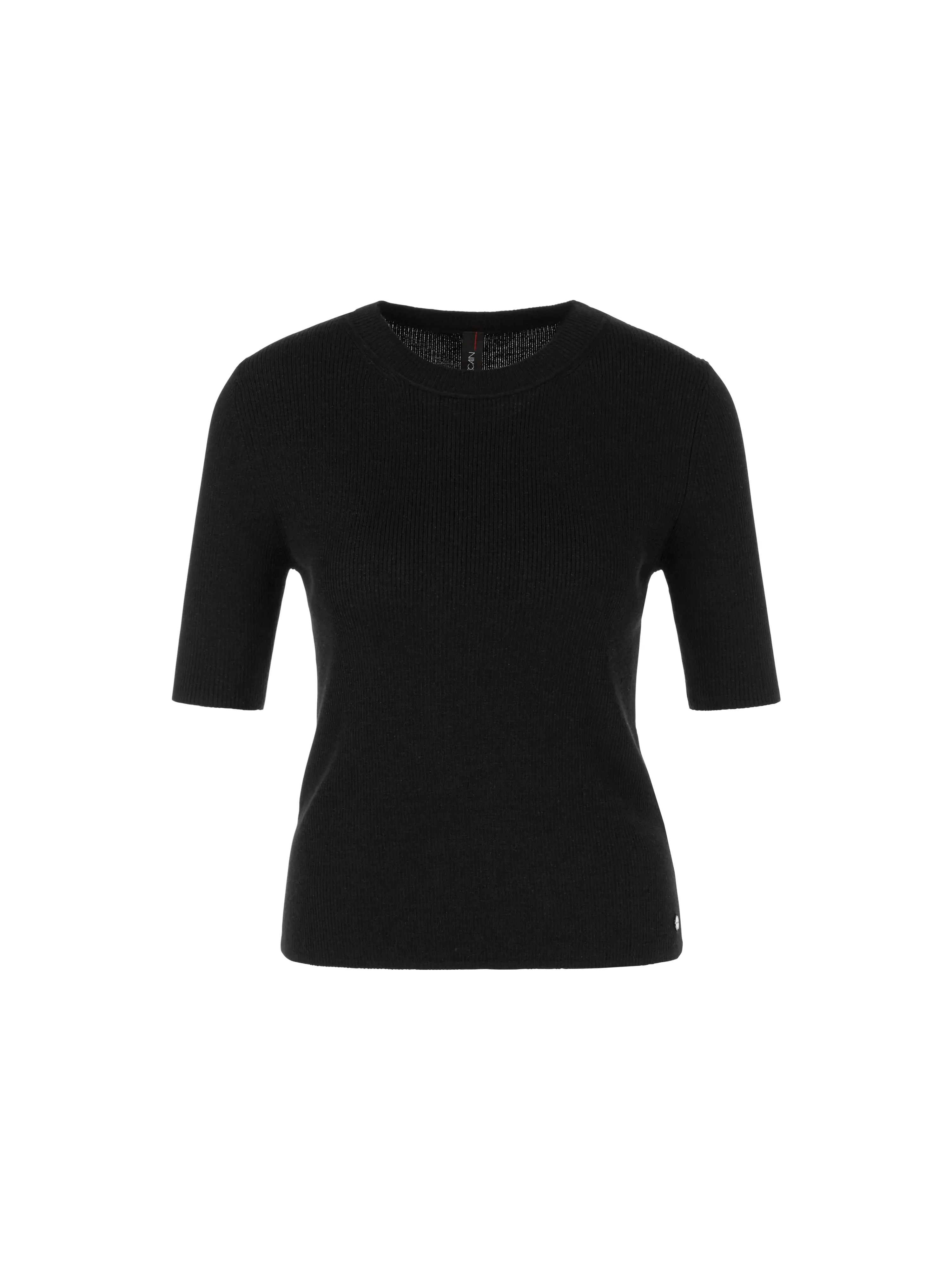 GLITTER WOOL SHORT SLEEVE SWEATER