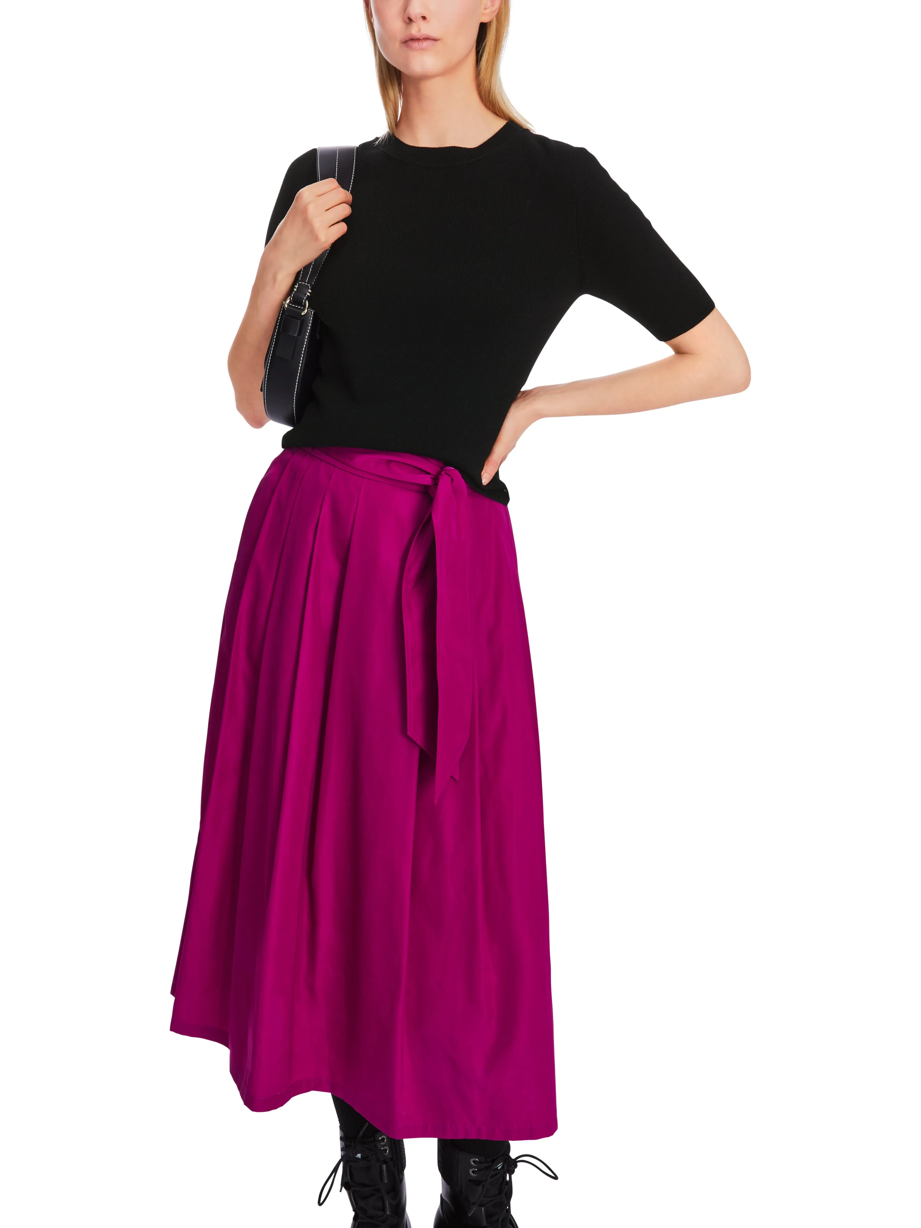 GLITTER WOOL SHORT SLEEVE SWEATER