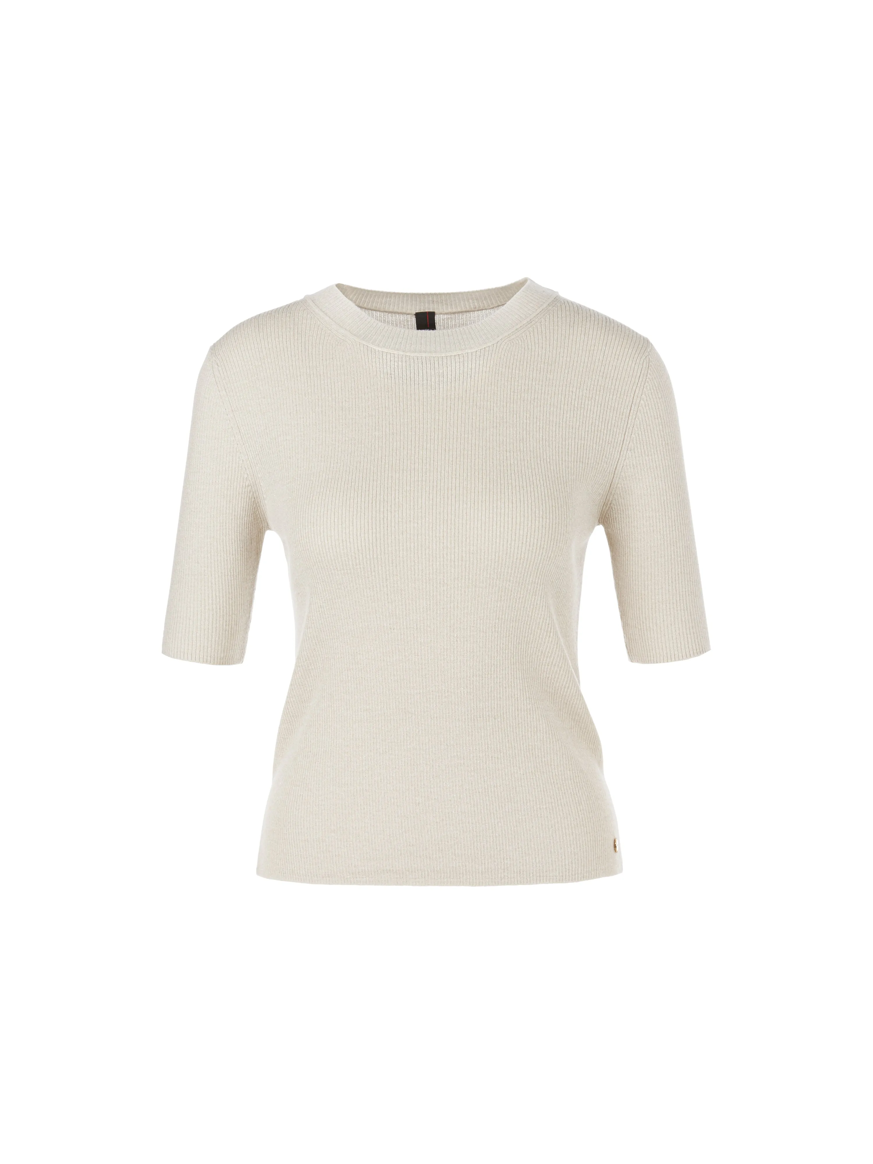 GLITTER WOOL SHORT SLEEVE SWEATER