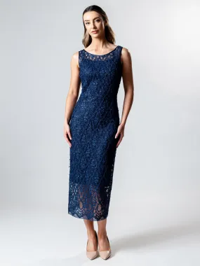 JEWEL Midi Length Pillar Cocktail Dress