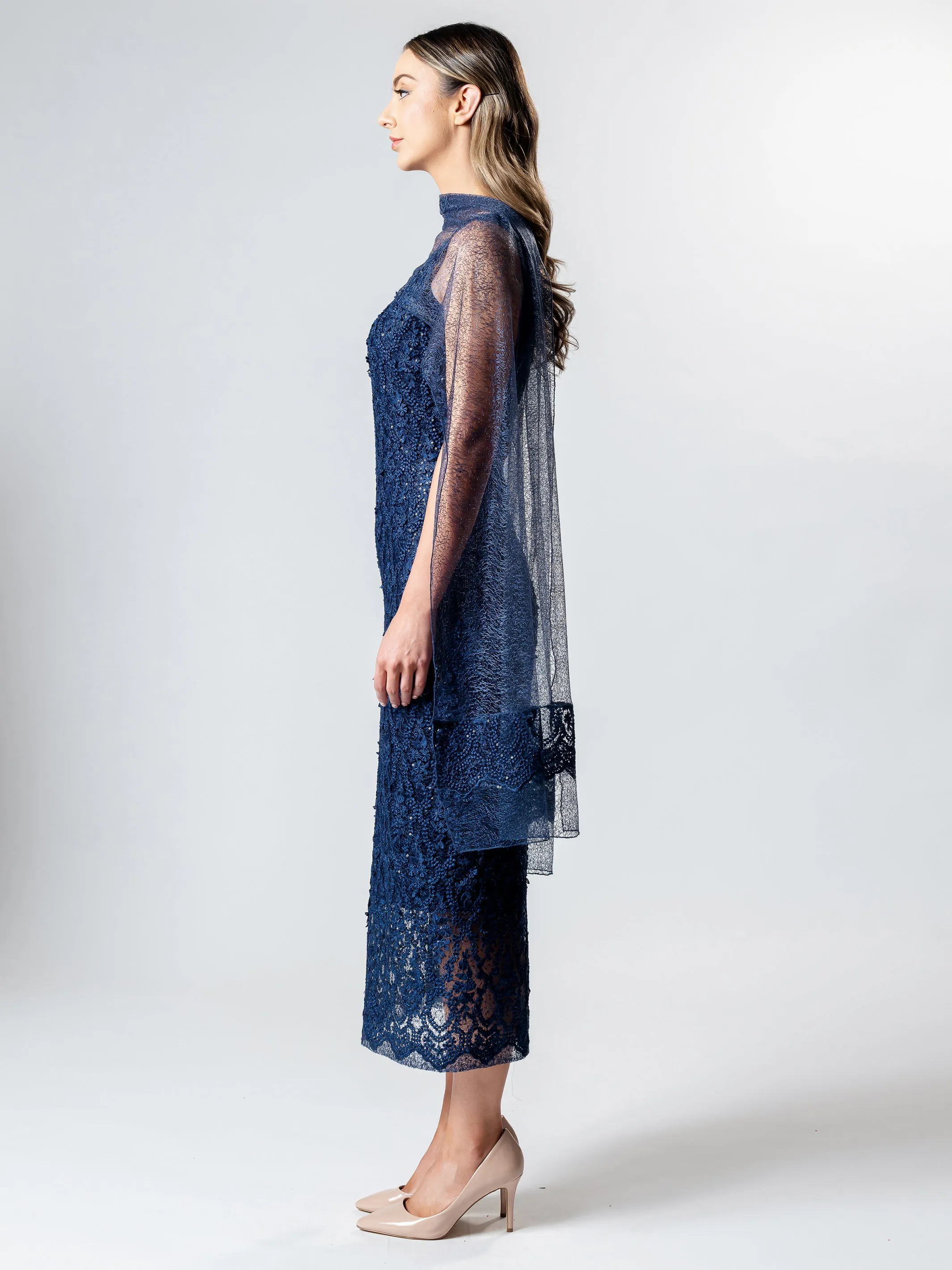 JEWEL Midi Length Pillar Cocktail Dress