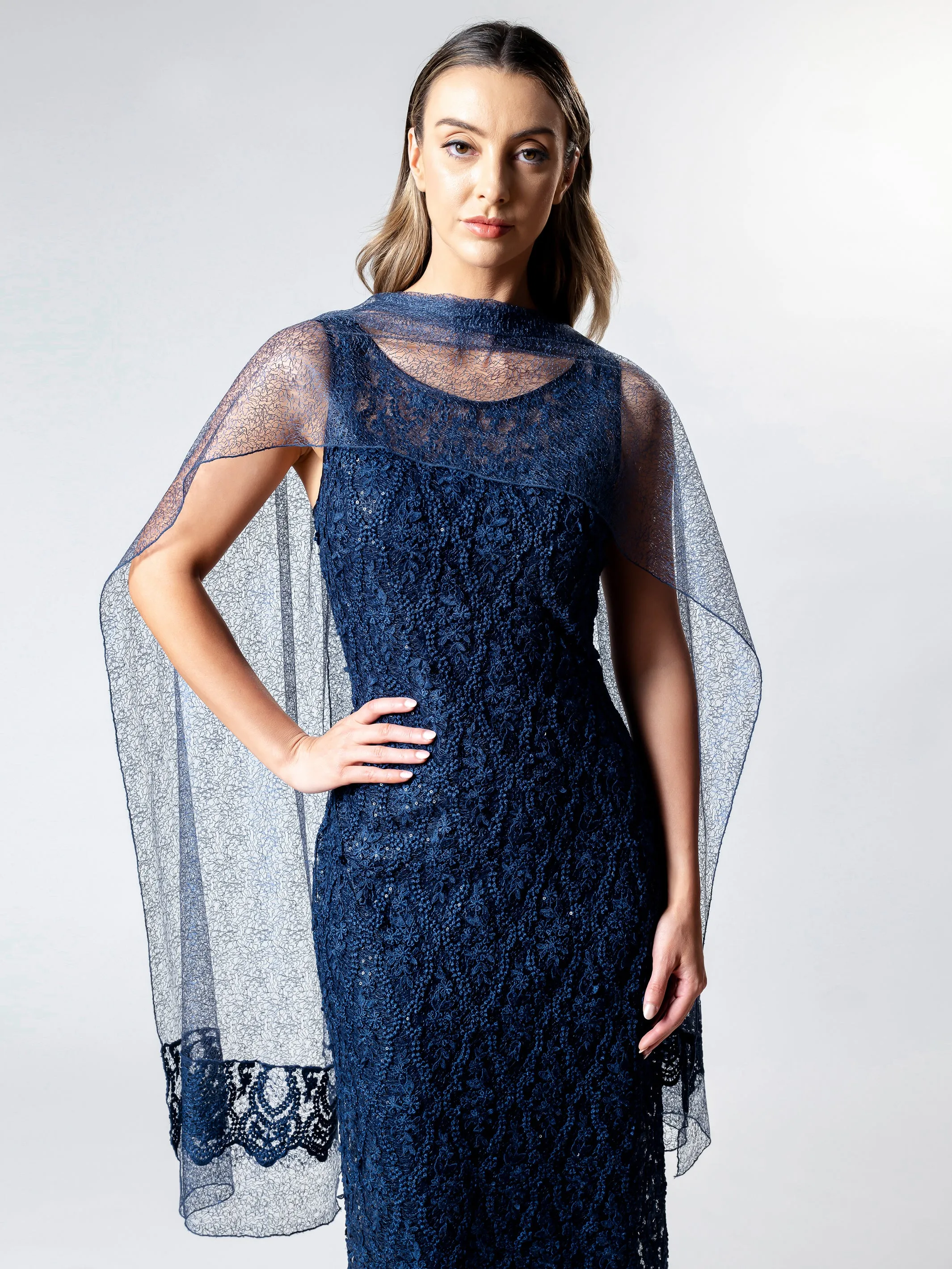 JEWEL Midi Length Pillar Cocktail Dress