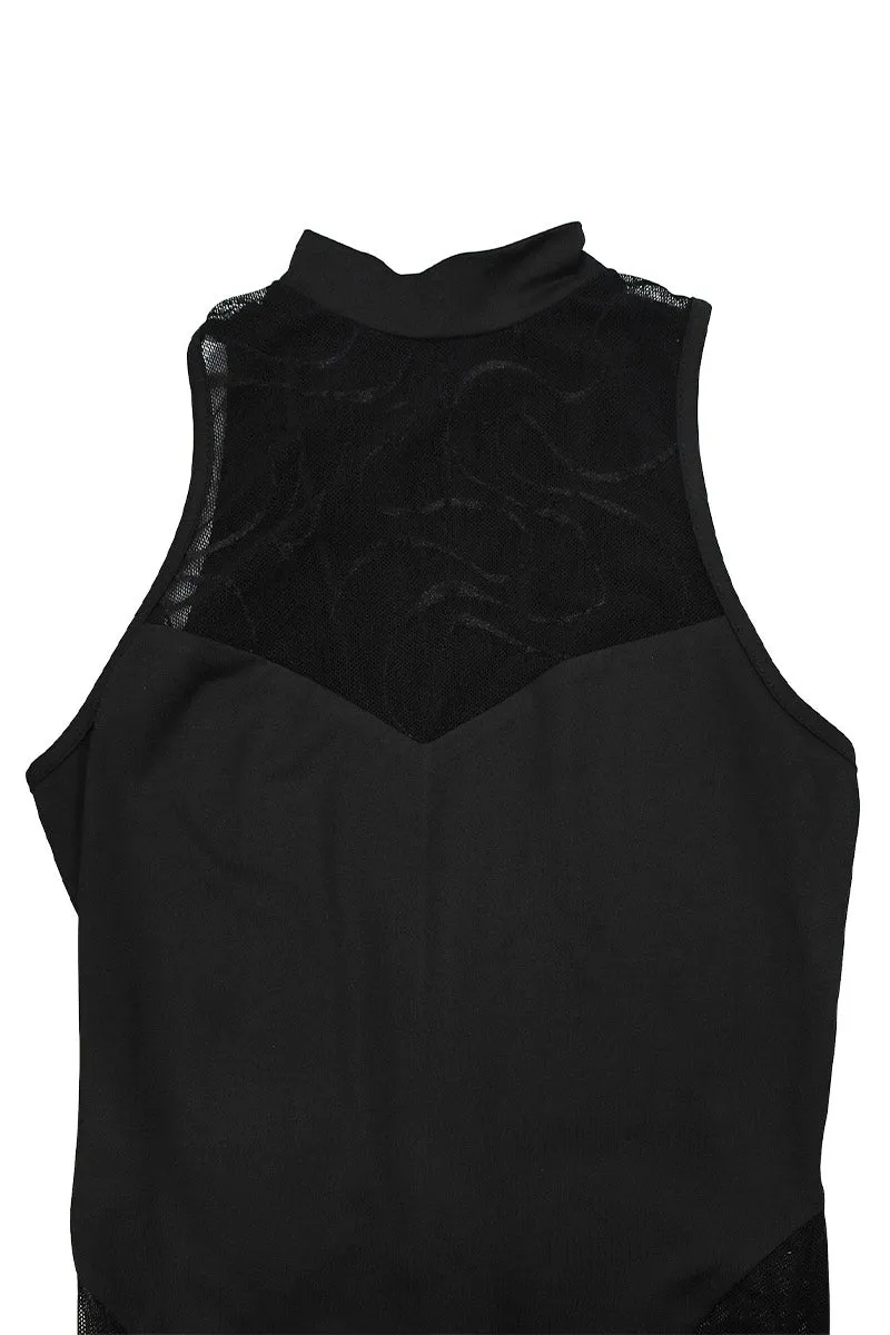 JI863 Sleeveless Mesh Jumpsuit