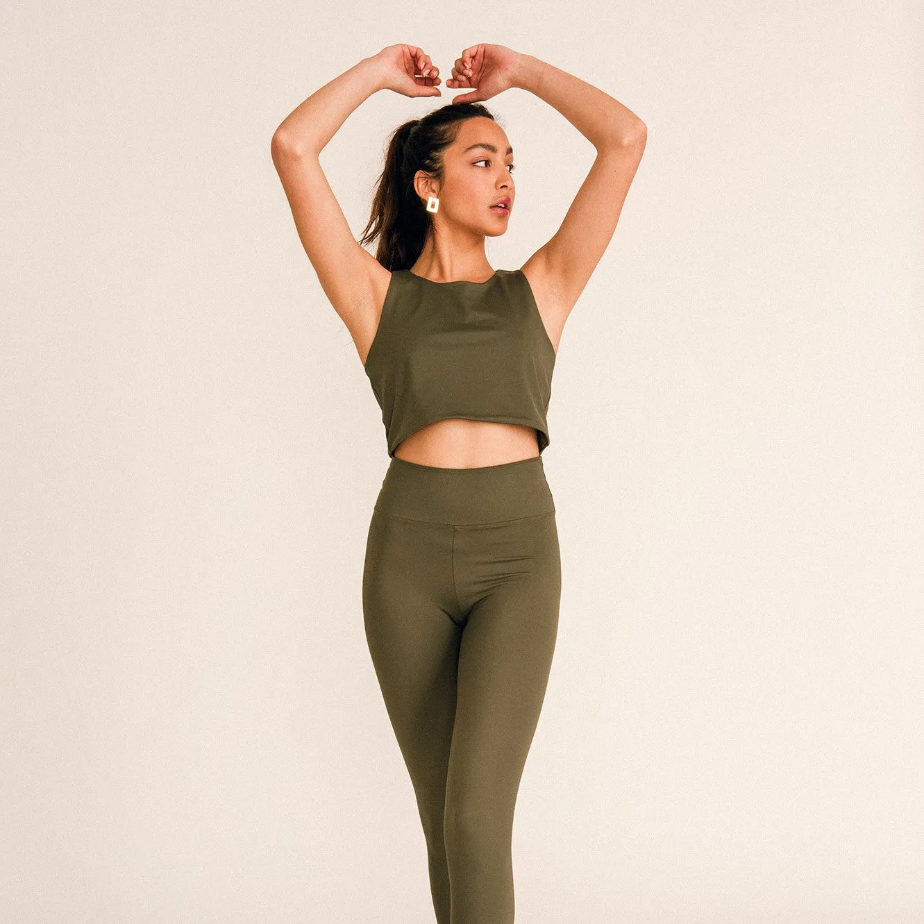 JUTELAUNE Sport Leggings Khaki