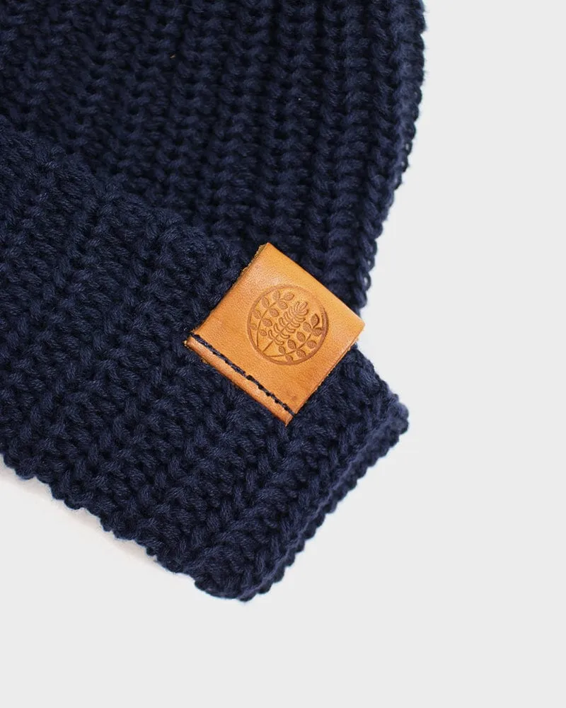 Kiriko Original Knit Cap, Navy, 6 ˝