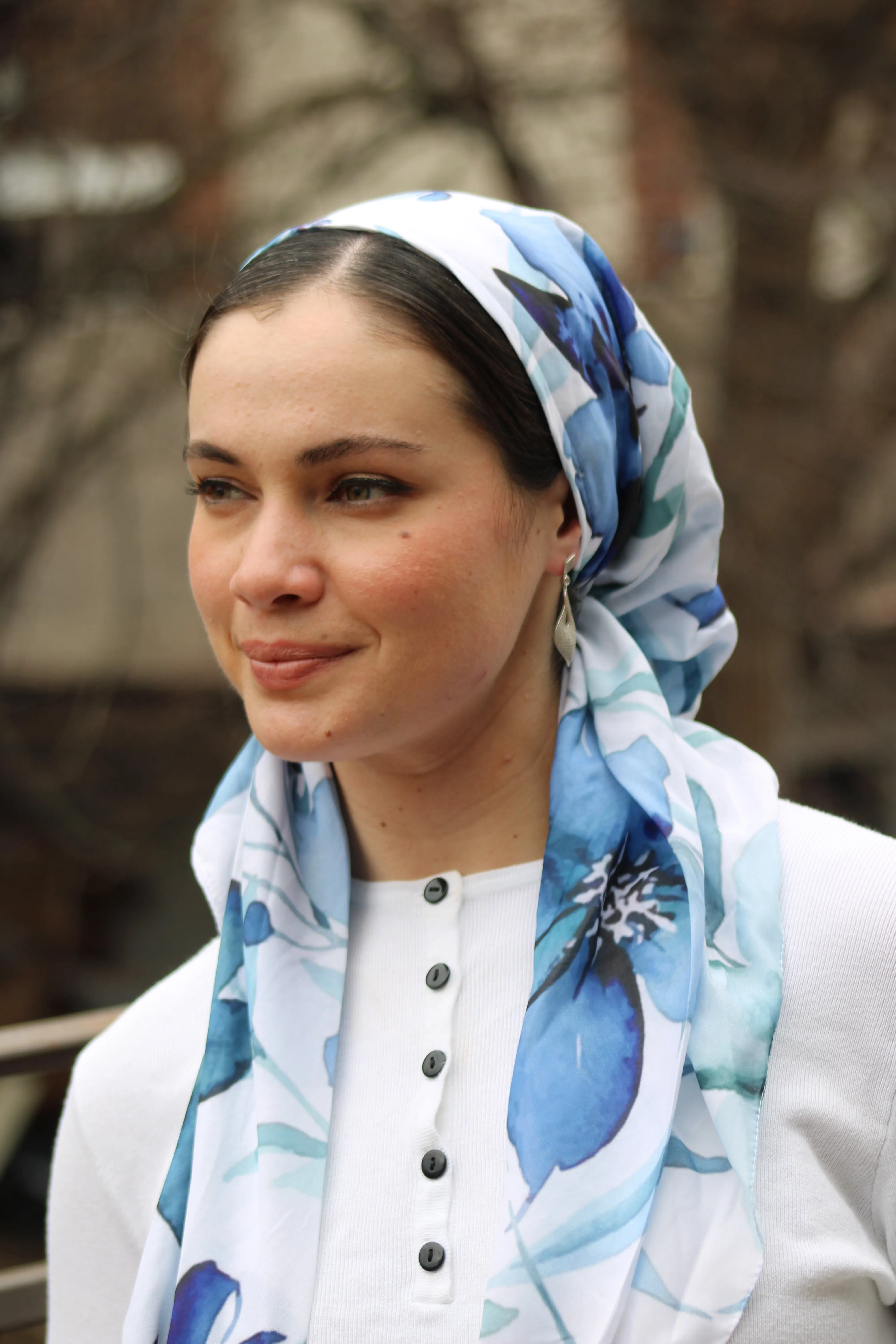 Lilly Blue Pretied Scarf