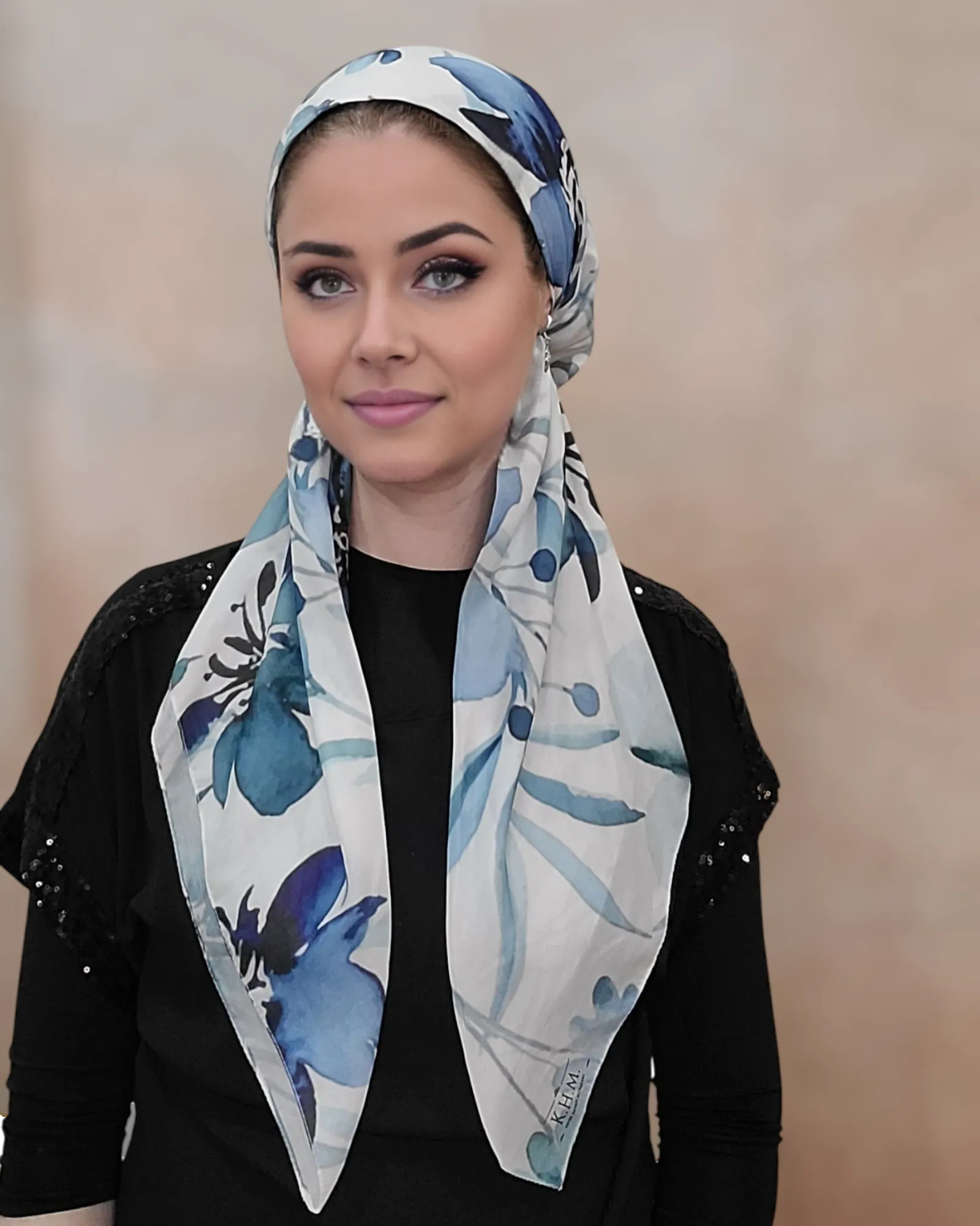 Lilly Blue Pretied Scarf