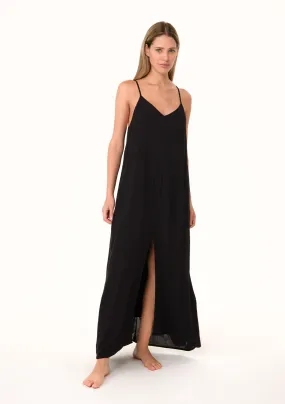 Loose Fit Spaghetti Strap V Neck Maxi Dress
