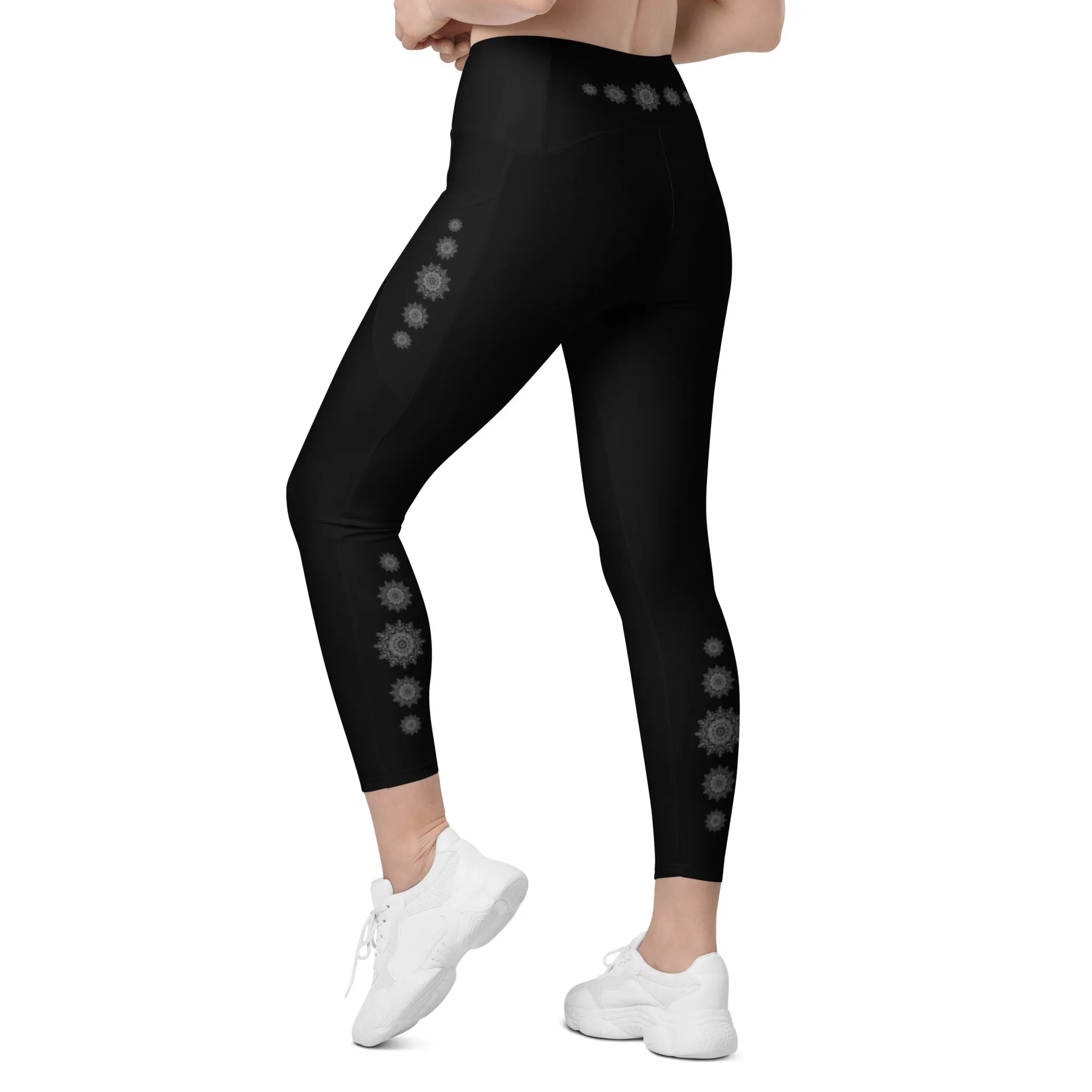 Mandala Crossover leggings with pockets, lioness-love
