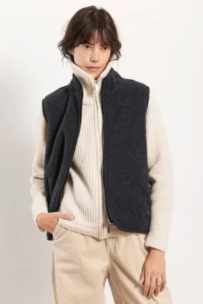 Mat De Misaine Gruissan 613 Chardon Dark Navy Teddy Fleece Gilet