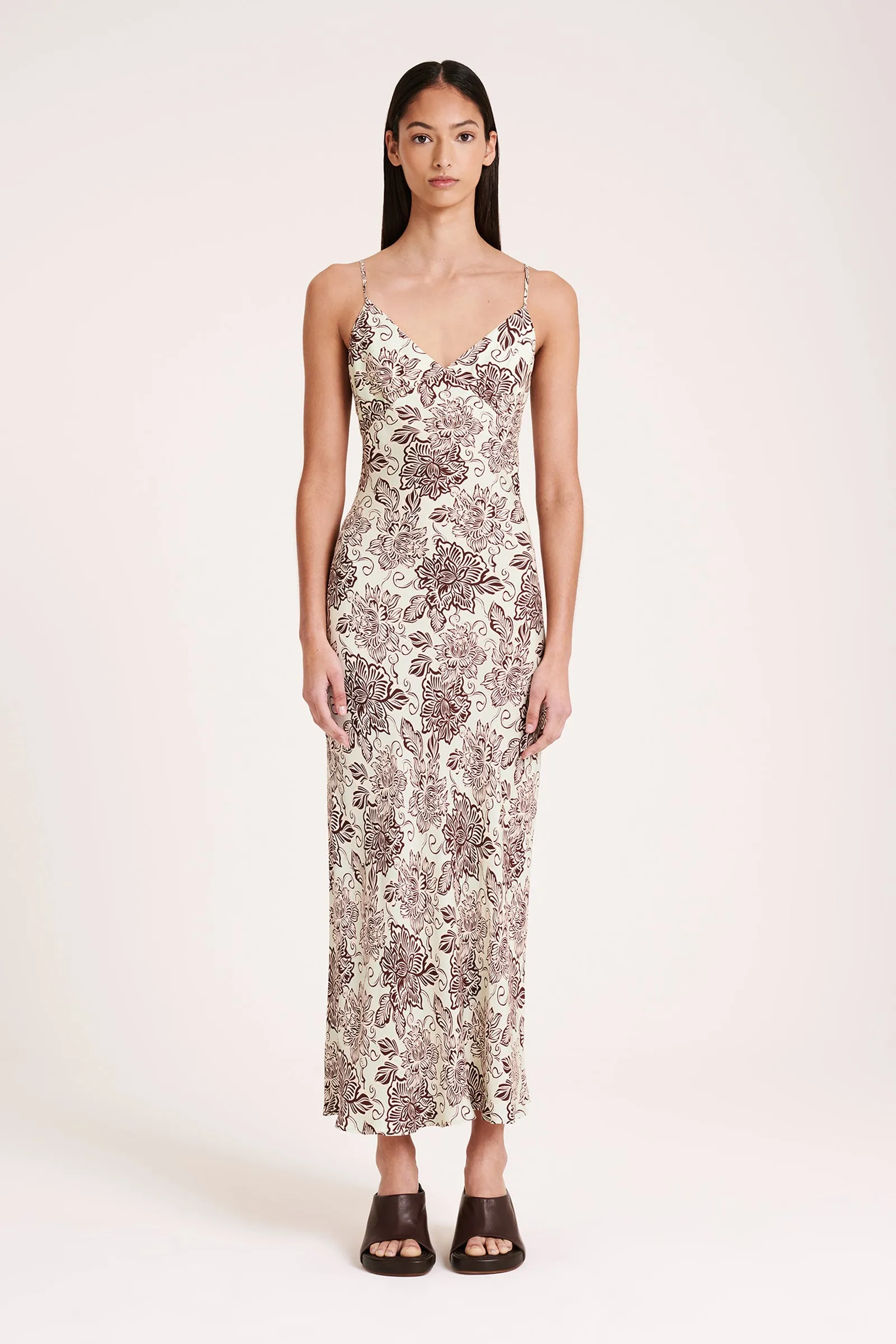 MISI CUPRO SLIP DRESS