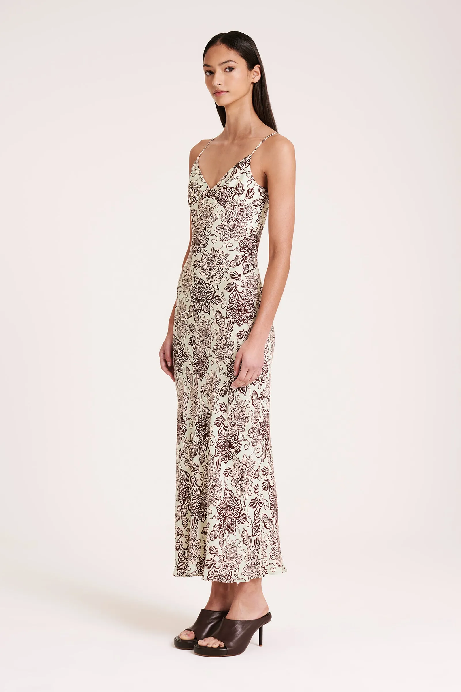 MISI CUPRO SLIP DRESS
