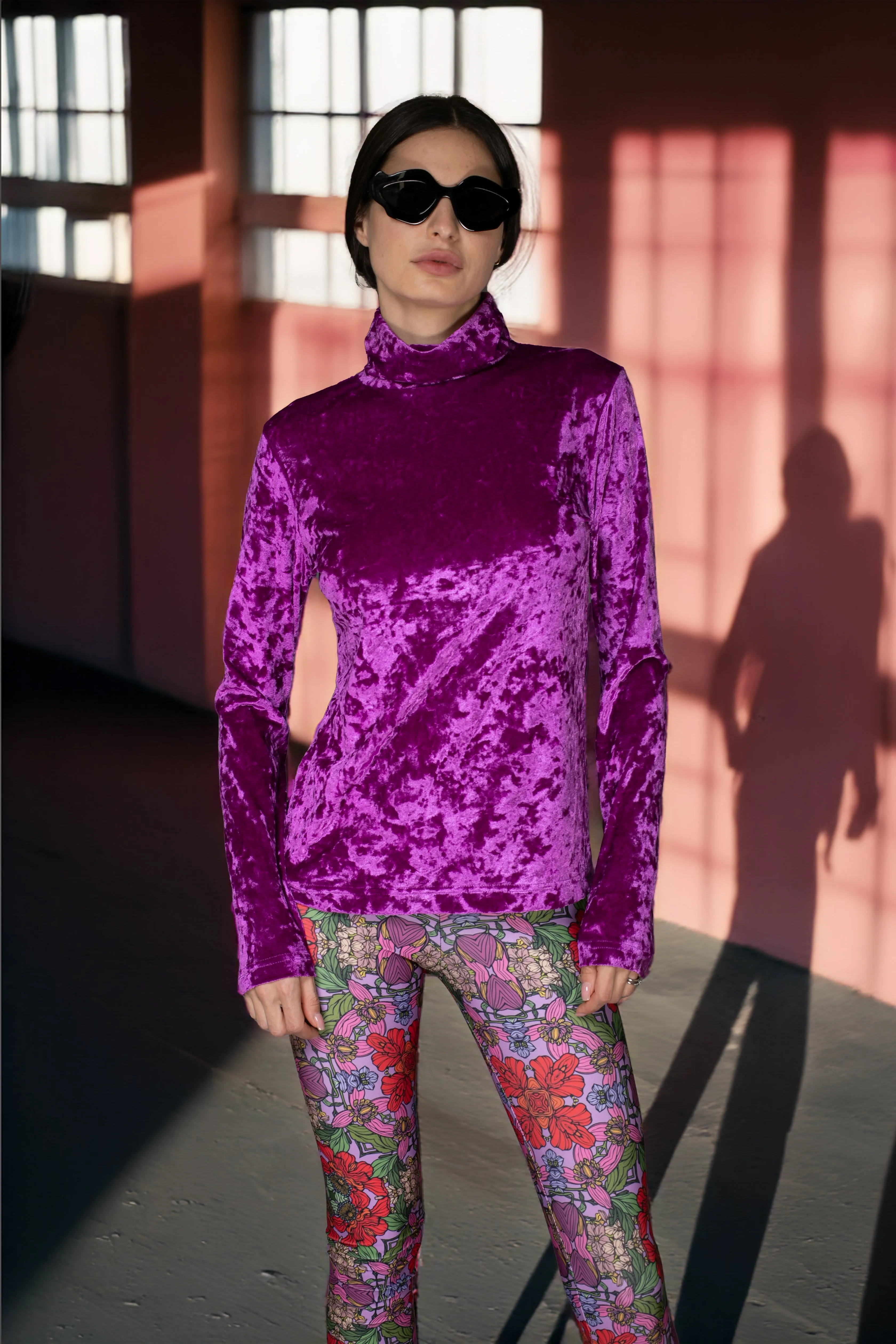 Mystery red garden leggings