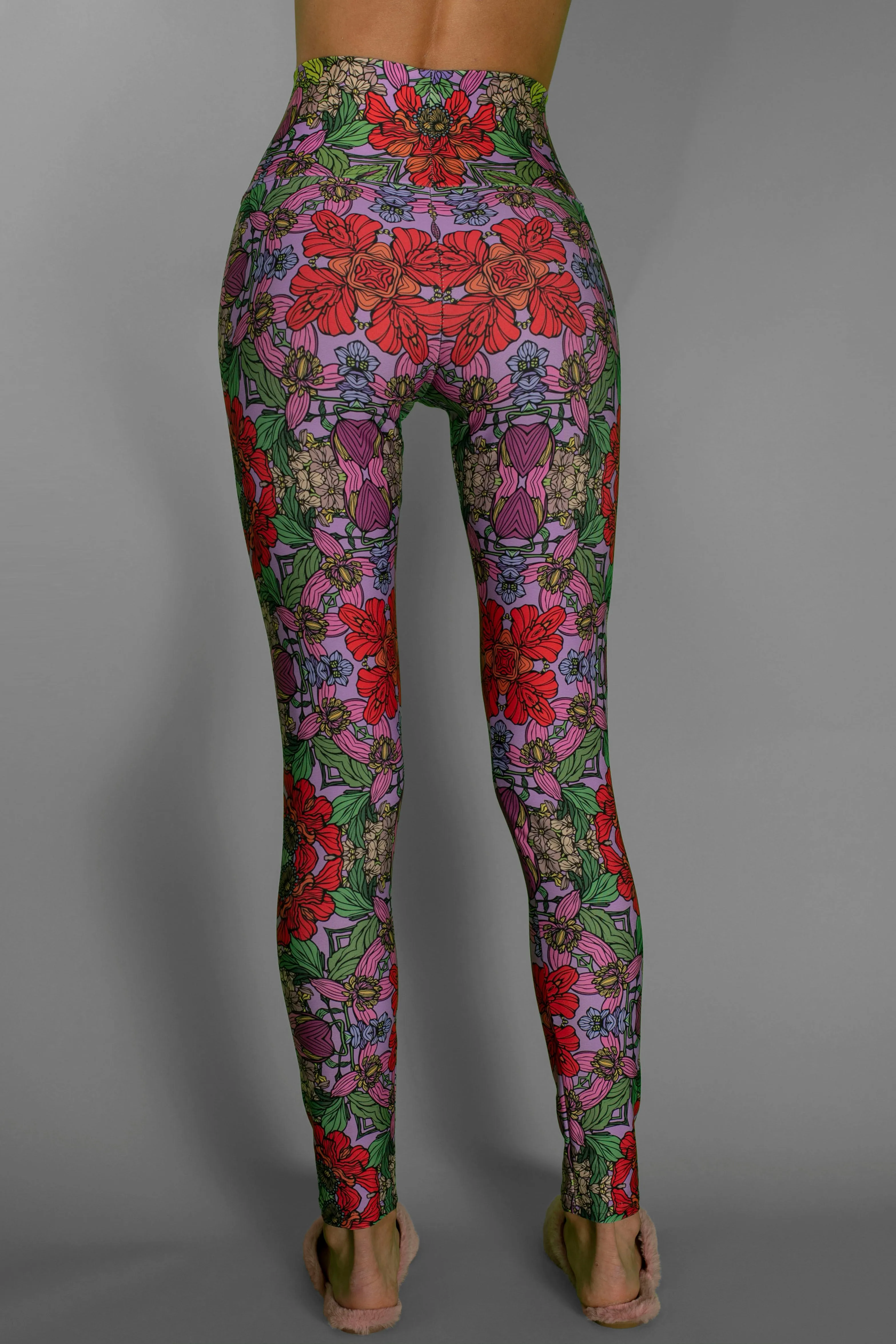 Mystery red garden leggings