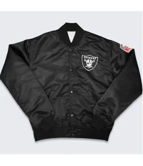 NFL Starter Raiders LA Bomber Black/Silver Jacket
