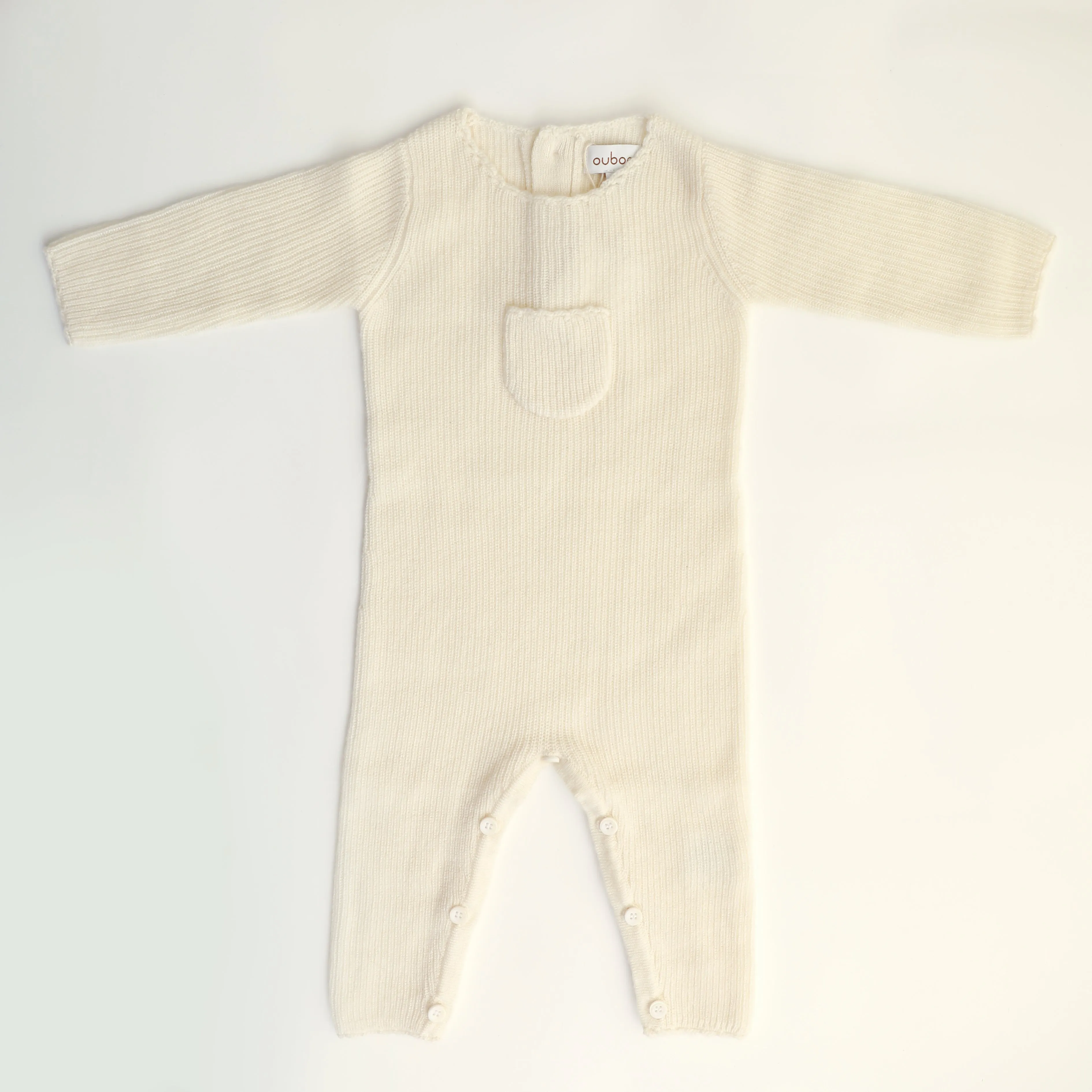 Off White Knit  Onesie 3 Pc Set