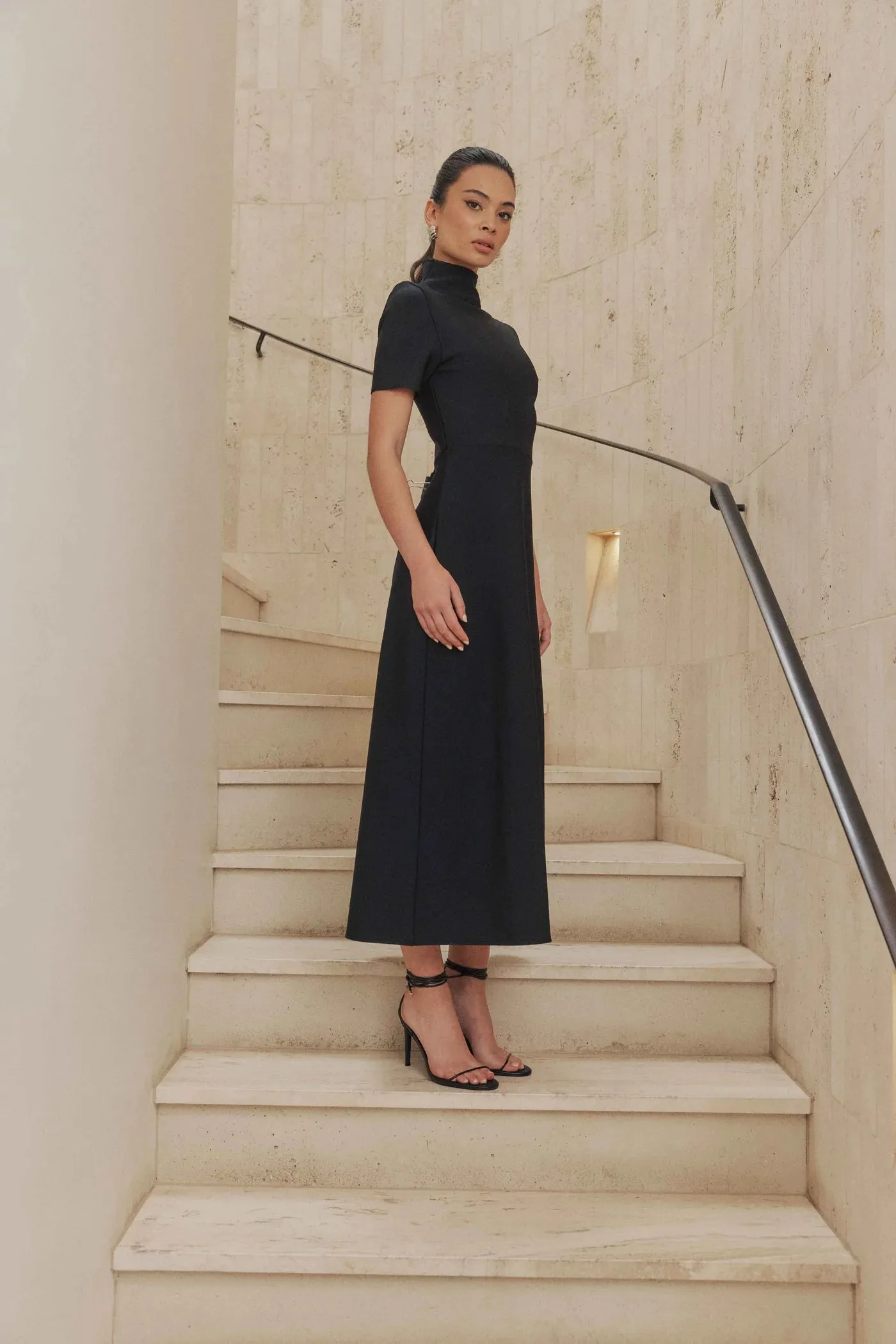 Oscar Short Sleeve Midi Dress