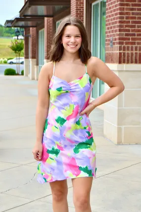 Painted slip dress