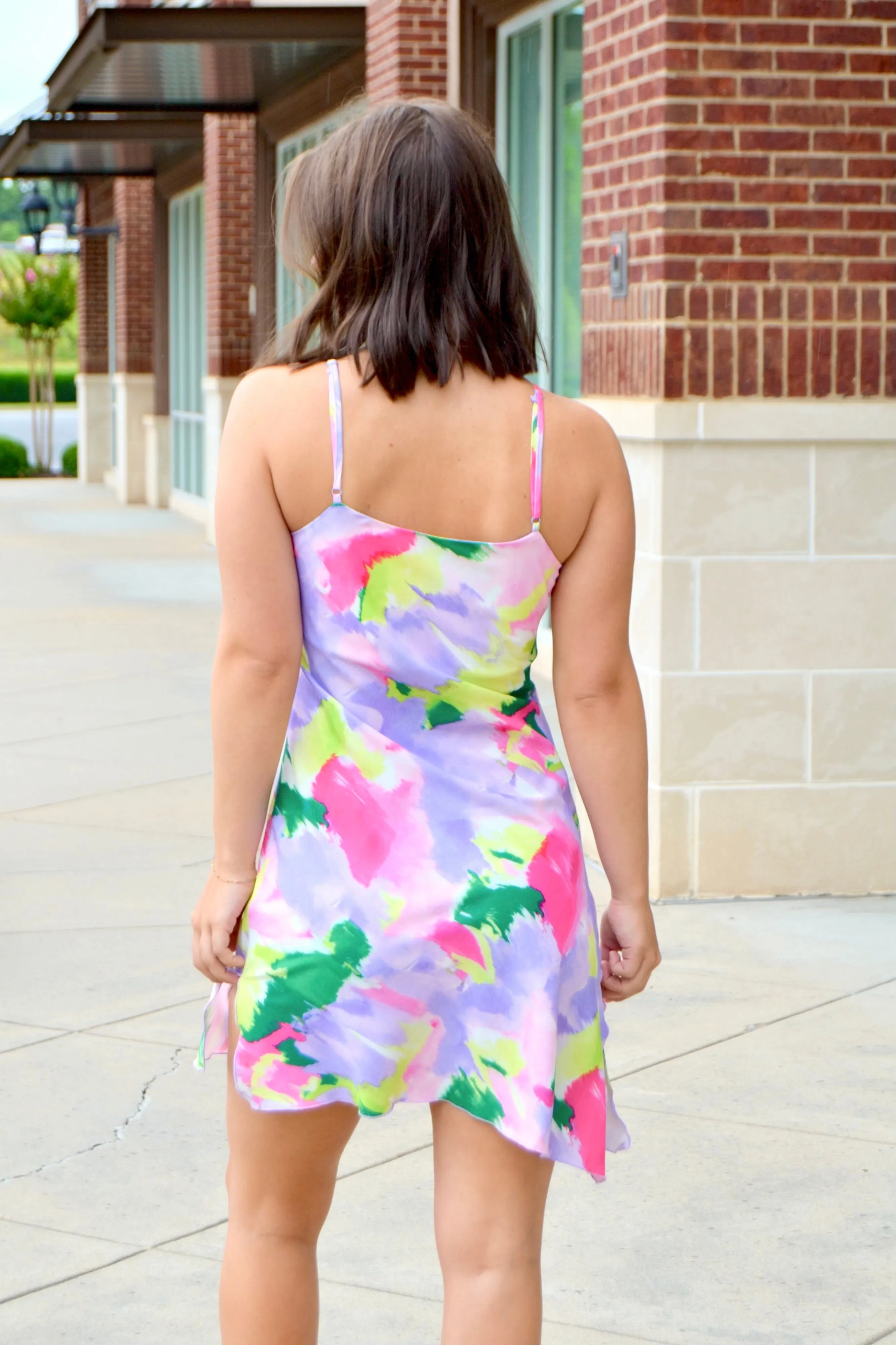 Painted slip dress