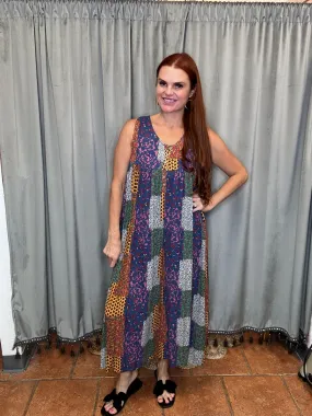 Patchwork Rayon Jumpsuit